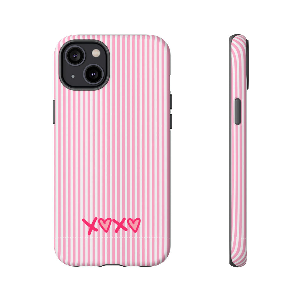 Galentines Day Pink Striped Lines phone case, Pink Stripe Iphone case | Tough Cases - Iphone, Samsung and Pixel Mobile cases