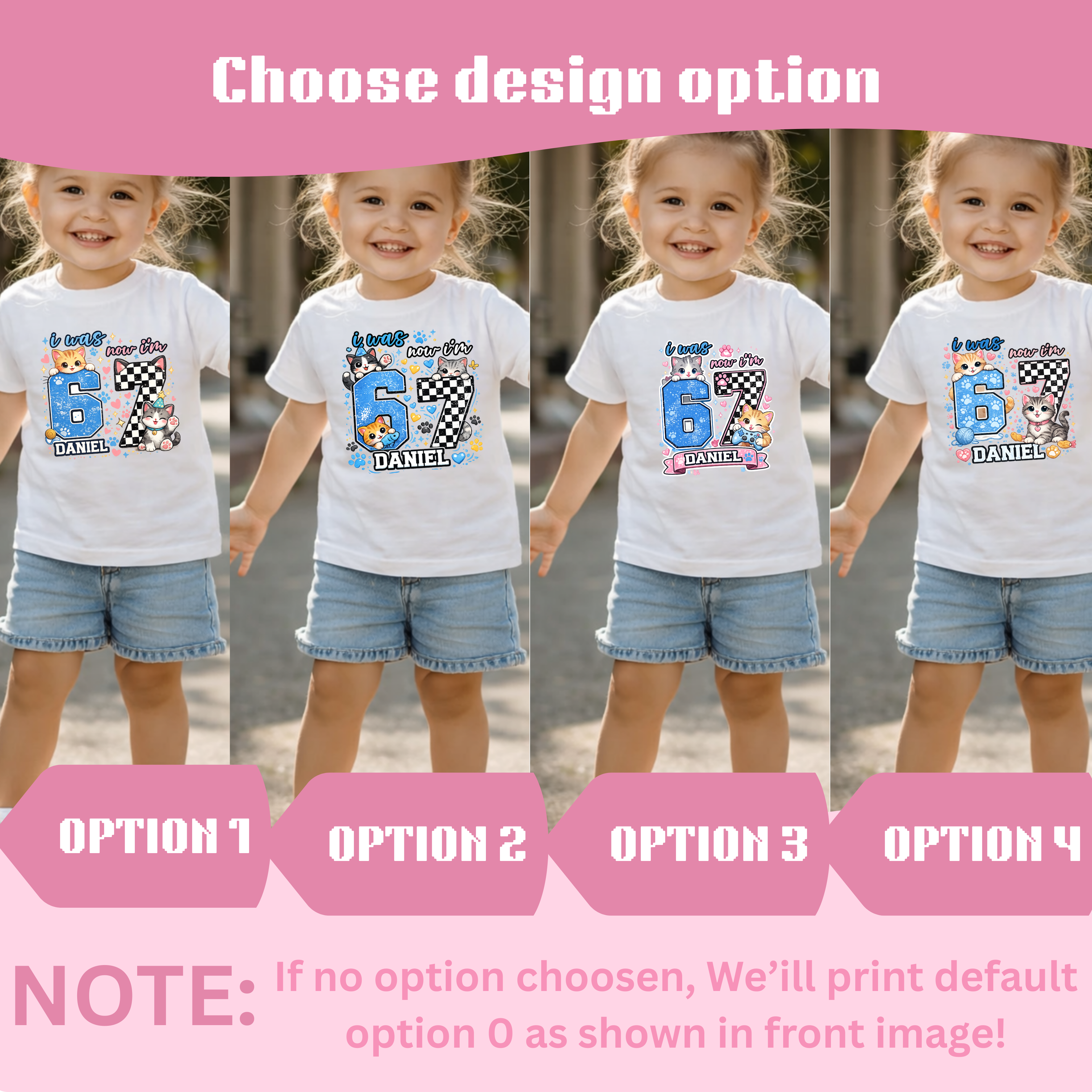 Personalized Funny 7th Birthday Kid Name Shirt, I Was 6 Now I’m 7 Kids Tee, 67 Shirt, 6 7 Birthday Boy, Gift For Cat Lovers, Six Seven Tee