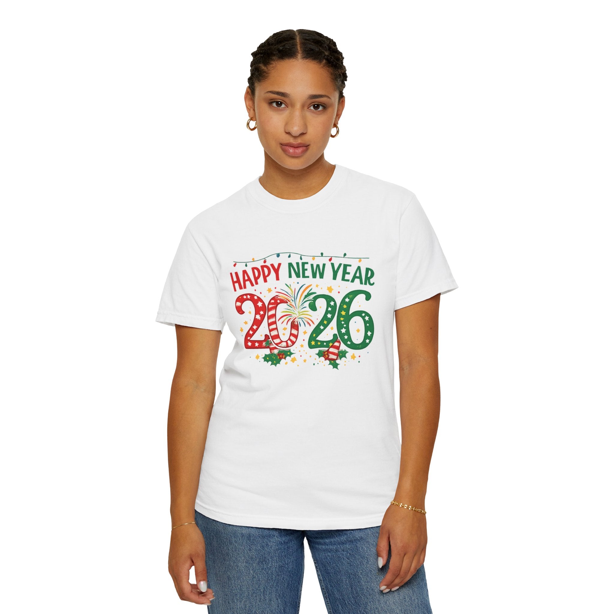 Happy New Year 2026 Family Shirts, Christmas Theme Matching Tees, Mom Dad Kids, Holiday NYE Outfit, Unisex