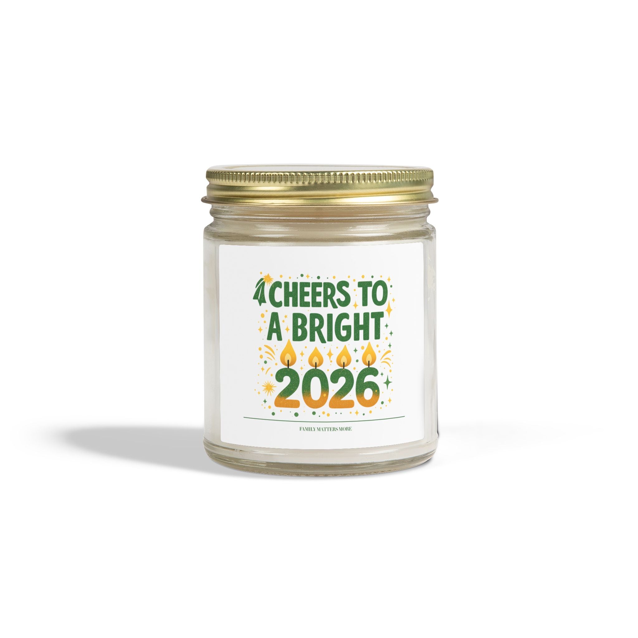 Cheers to a Bright 2026 Candle, Scented Soy Candle 4oz 9oz, Happy New Year Jar Candle, New Years Eve Gift