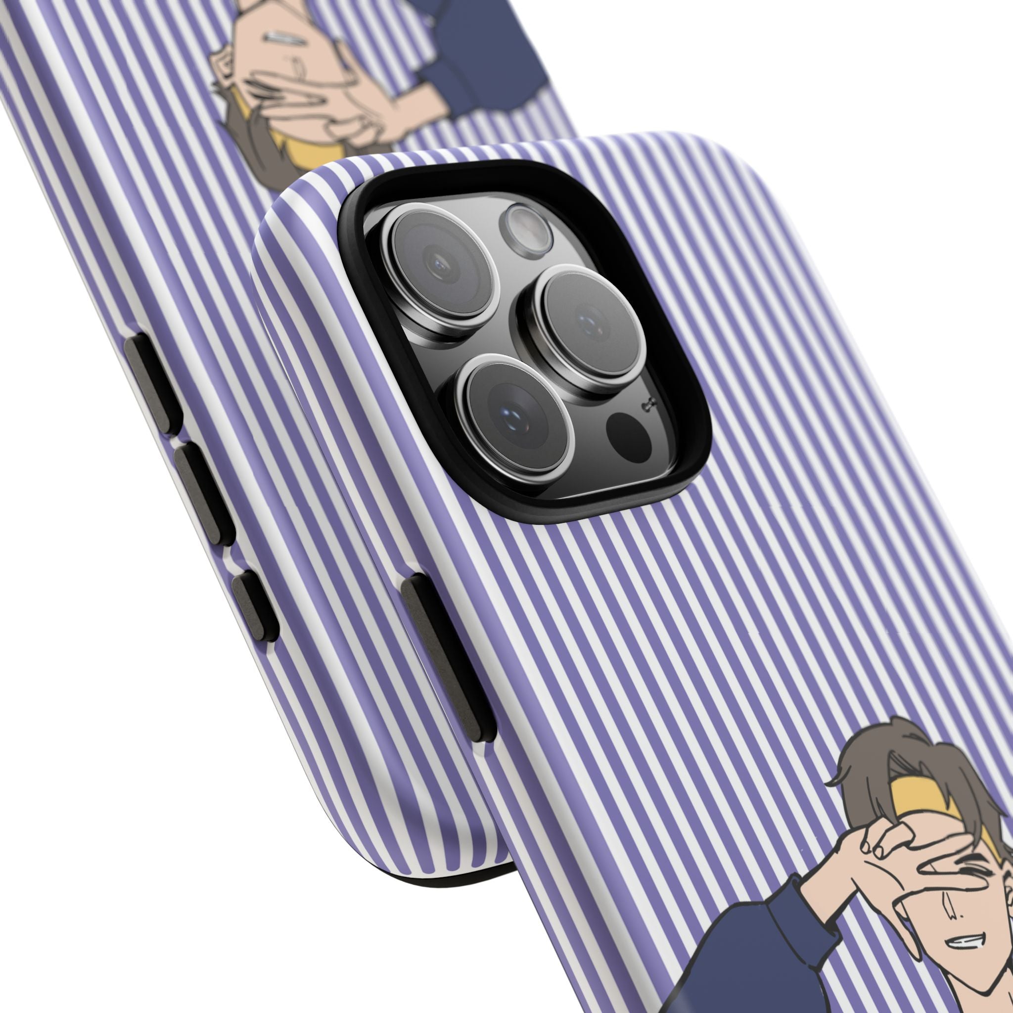 Casual Anime Guy Phone Case | Valentines Day Striped Lines phone case, Purple Stripe Iphone case - Iphone, Samsung and Pixel Mobile cases