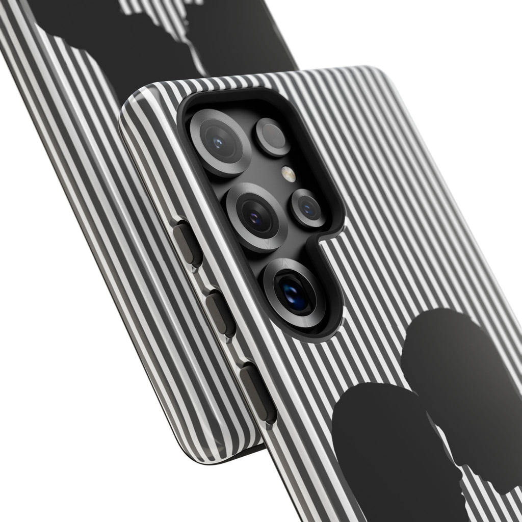 Silhouette Couple Phone Case | Galentines Day Striped Black and white phone case, Stripe Iphone case - Iphone, Samsung and Pixel Mobile case