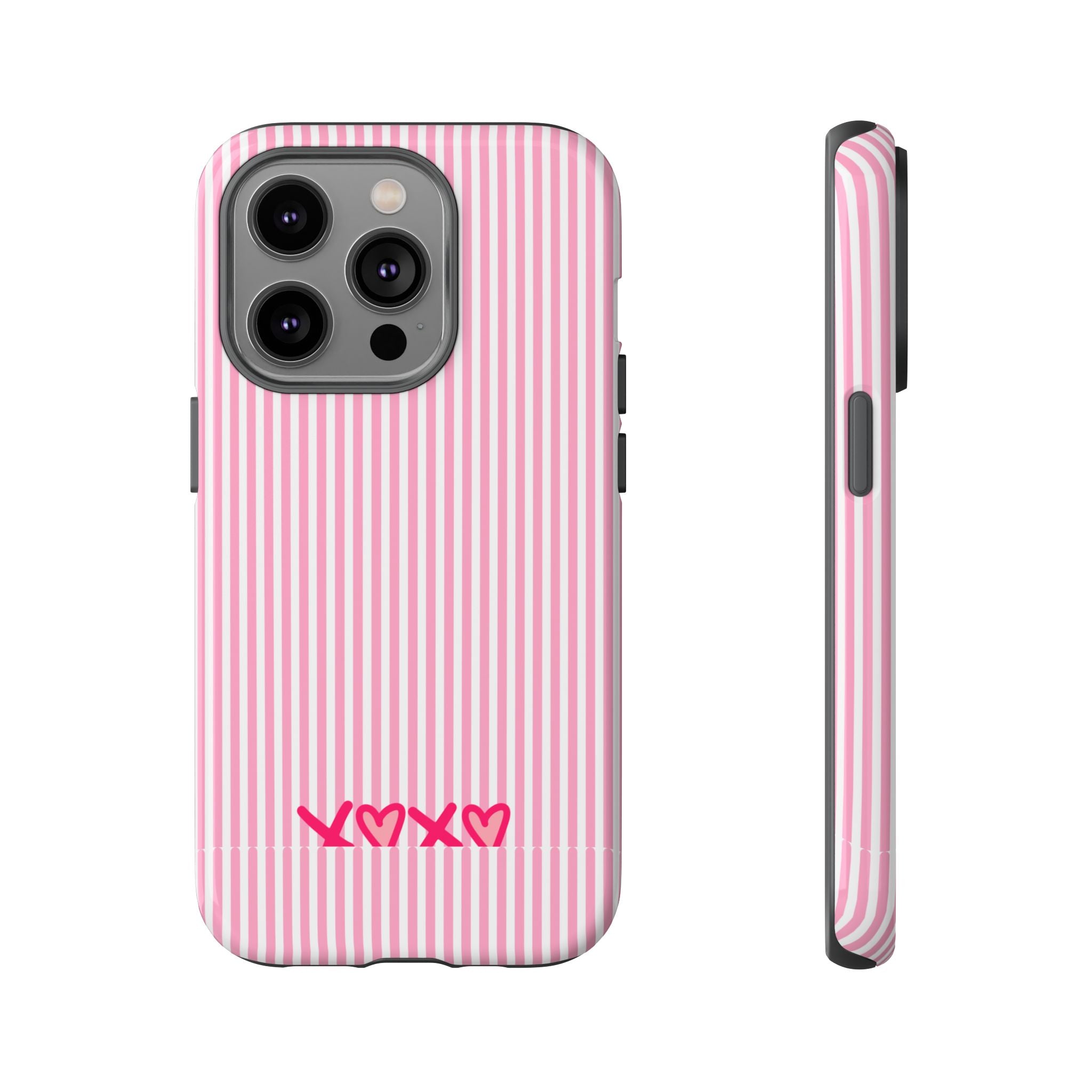 Galentines Day Pink Striped Lines phone case, Pink Stripe Iphone case | Tough Cases - Iphone, Samsung and Pixel Mobile cases