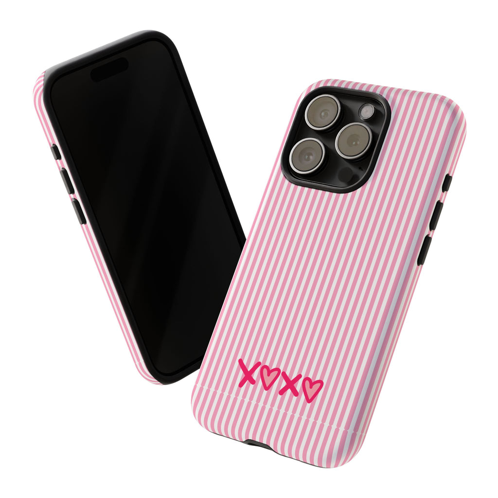 Galentines Day Pink Striped Lines phone case, Pink Stripe Iphone case | Tough Cases - Iphone, Samsung and Pixel Mobile cases