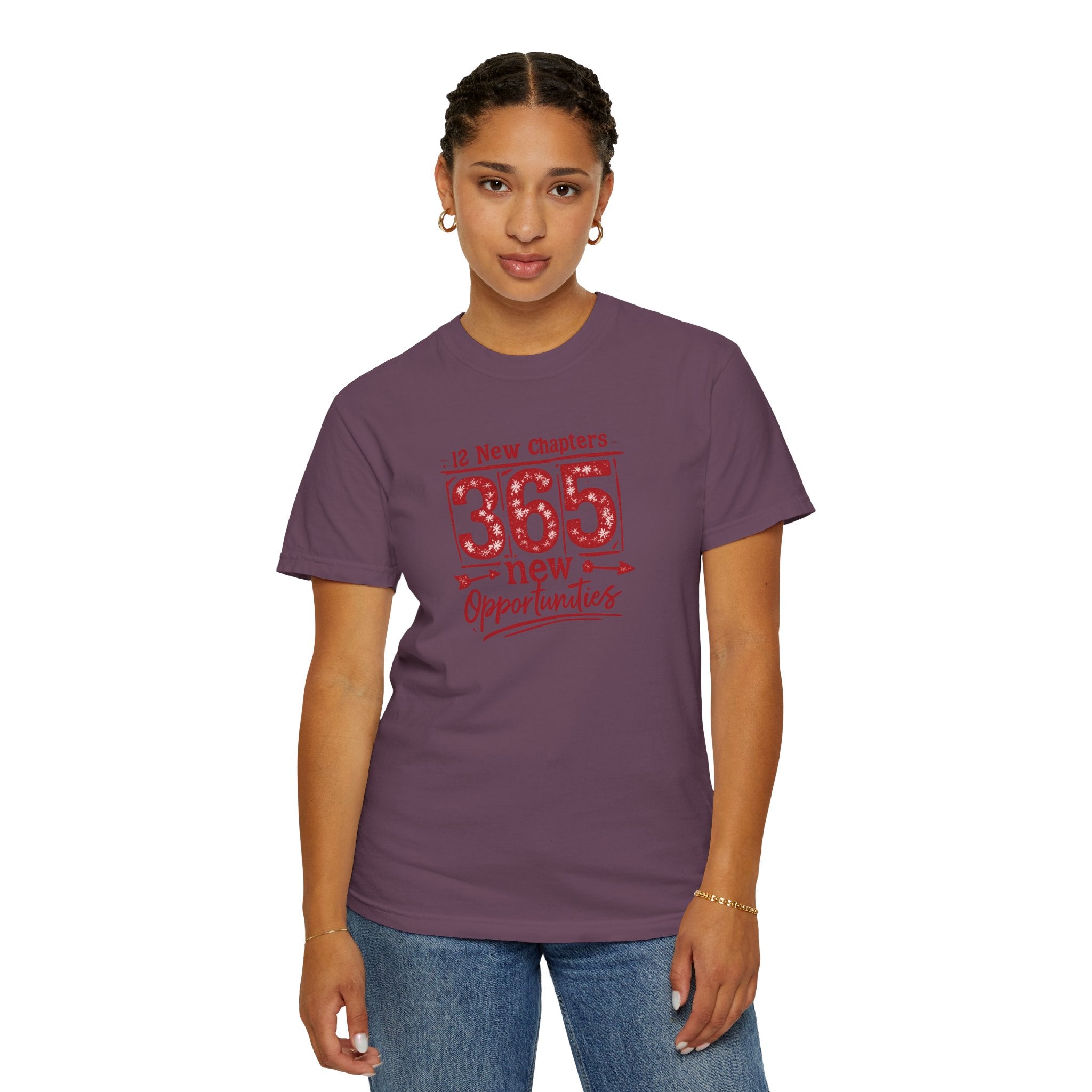 12 New Chapters 365 New Opportunities Shirt, Happy New Year Tee, Family Matching Comfort Colors 1717, Unisex Adult Youth New Year Gift