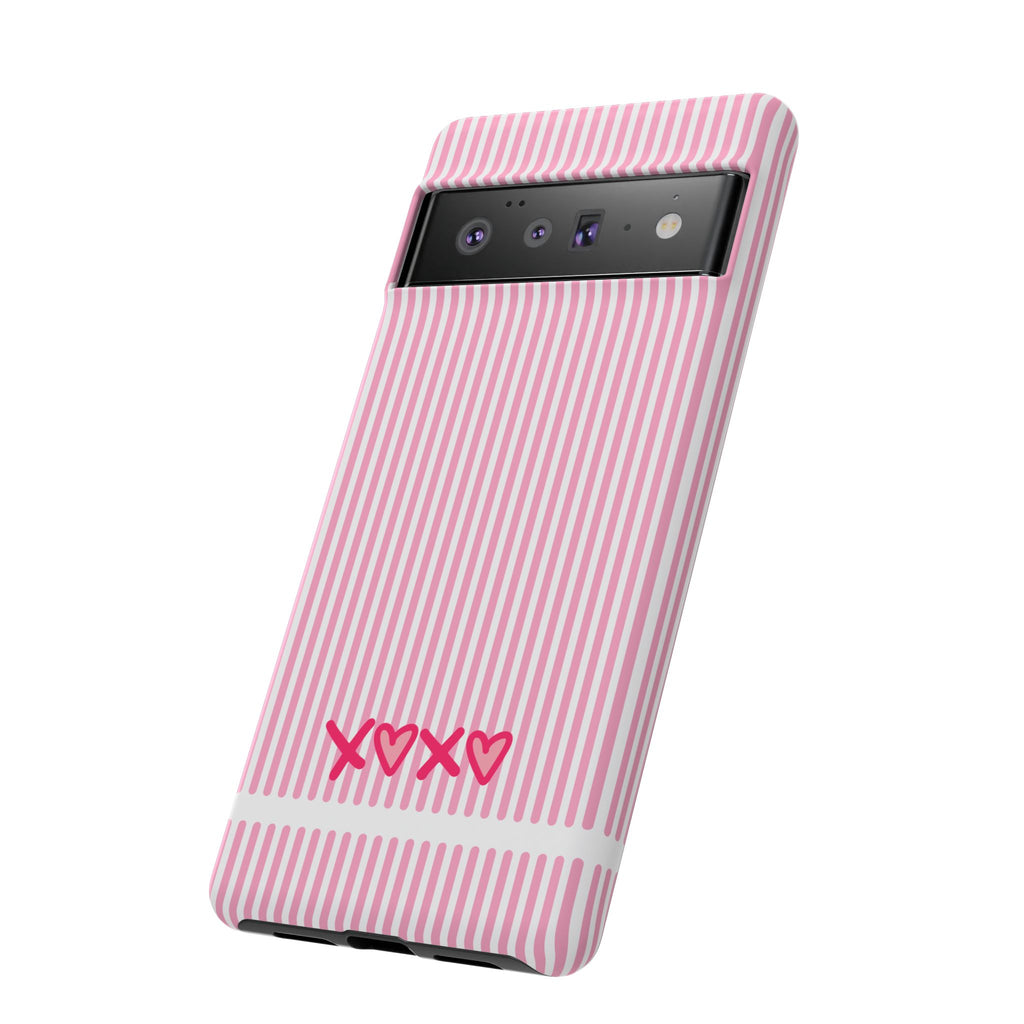 Galentines Day Pink Striped Lines phone case, Pink Stripe Iphone case | Tough Cases - Iphone, Samsung and Pixel Mobile cases