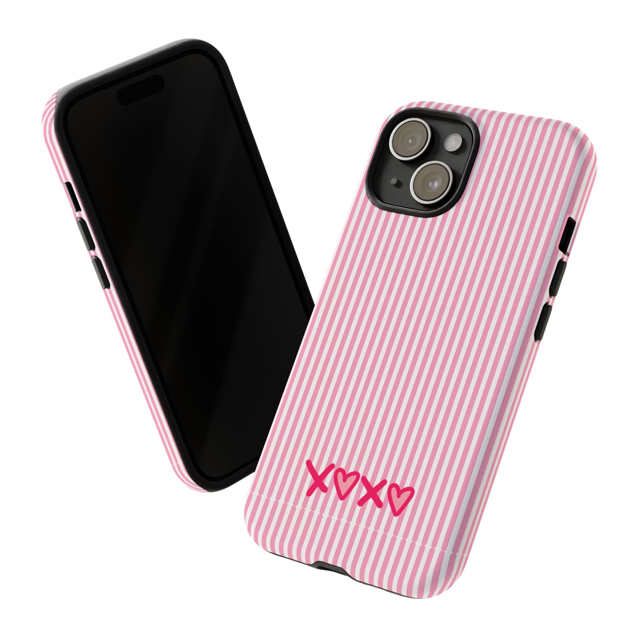 Galentines Day Pink Striped Lines phone case, Pink Stripe Iphone case | Tough Cases - Iphone, Samsung and Pixel Mobile cases