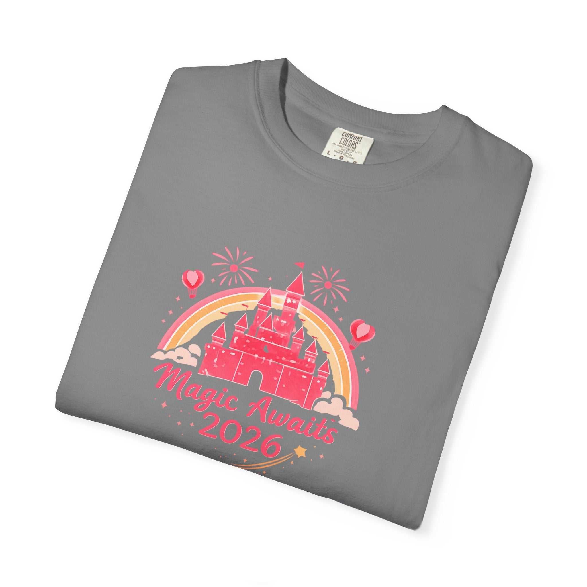 Magic Awaits 2026 Family Matching Shirts, Castle Fireworks Vacation Tees, Unisex Adult Youth Toddler Baby, Park Trip Outfit
