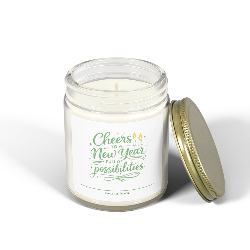 Cheers to a New Year Candle, Full of Possibilities, Scented Soy 4oz 9oz, New Years Eve Gift, Jar Candle