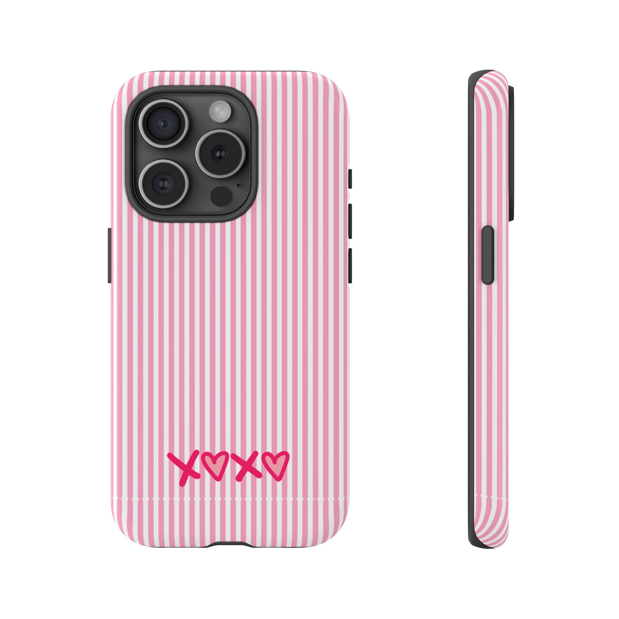 Galentines Day Pink Striped Lines phone case, Pink Stripe Iphone case | Tough Cases - Iphone, Samsung and Pixel Mobile cases