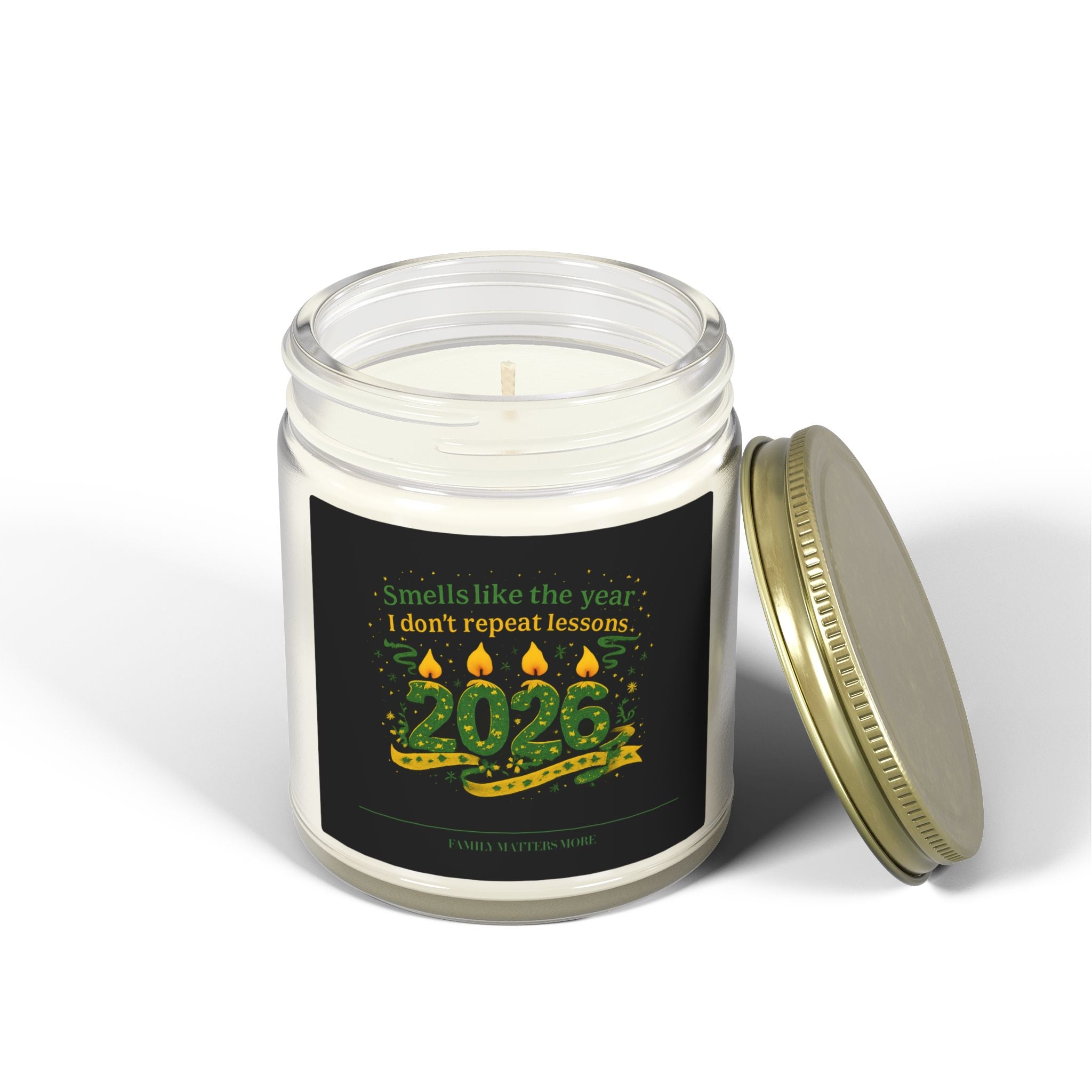 Smells Like The Year I Dont Repeat Lessons Candle, Funny 2026 New Year Soy Candle 4oz 9oz, Scented Jar, NYE Gift