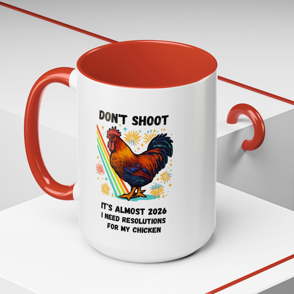 Dont Shoot 2026 Resolutions Mug, Funny Rooster Gamer Mug, Arc Raiders Inspired 11/15oz Coffee Mug, Gift for Brother