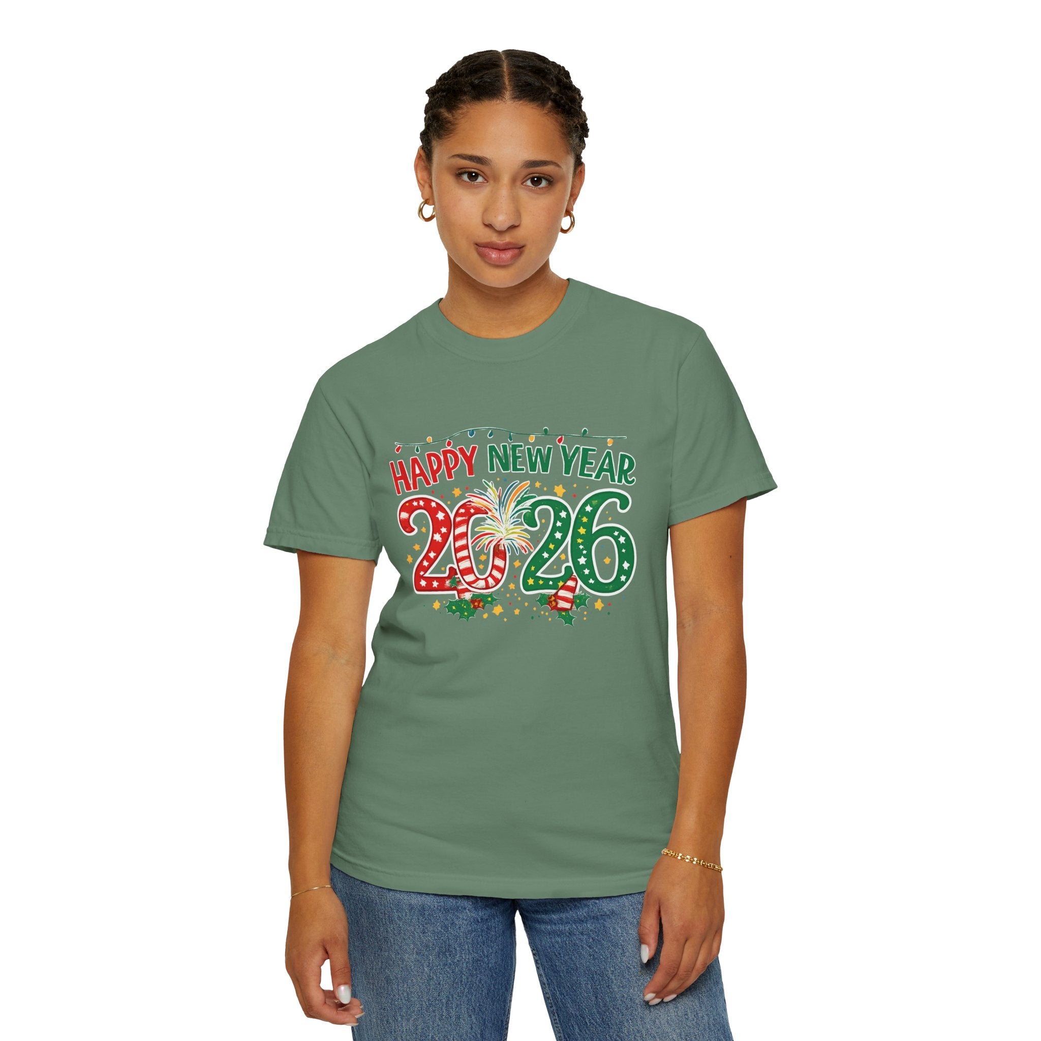 Happy New Year 2026 Family Shirts, Christmas Theme Matching Tees, Mom Dad Kids, Holiday NYE Outfit, Unisex