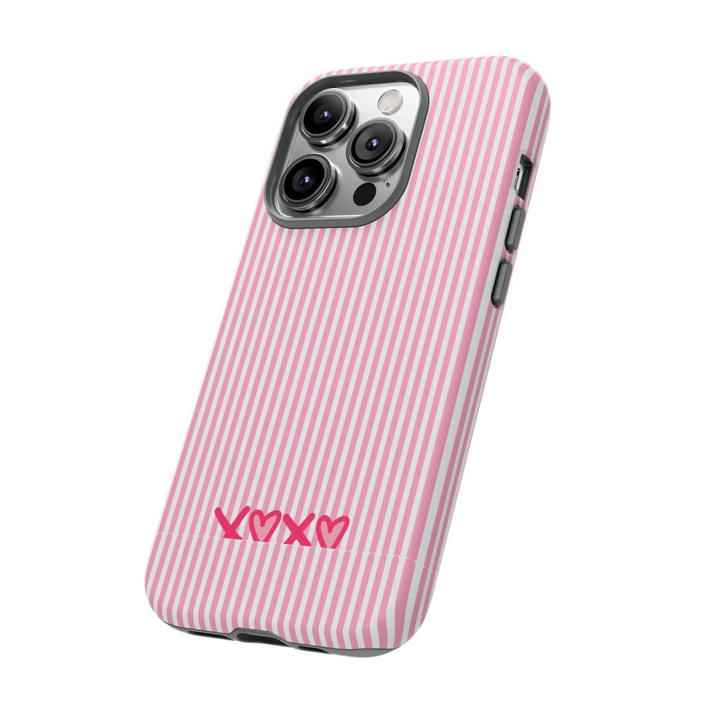 Galentines Day Pink Striped Lines phone case, Pink Stripe Iphone case | Tough Cases - Iphone, Samsung and Pixel Mobile cases