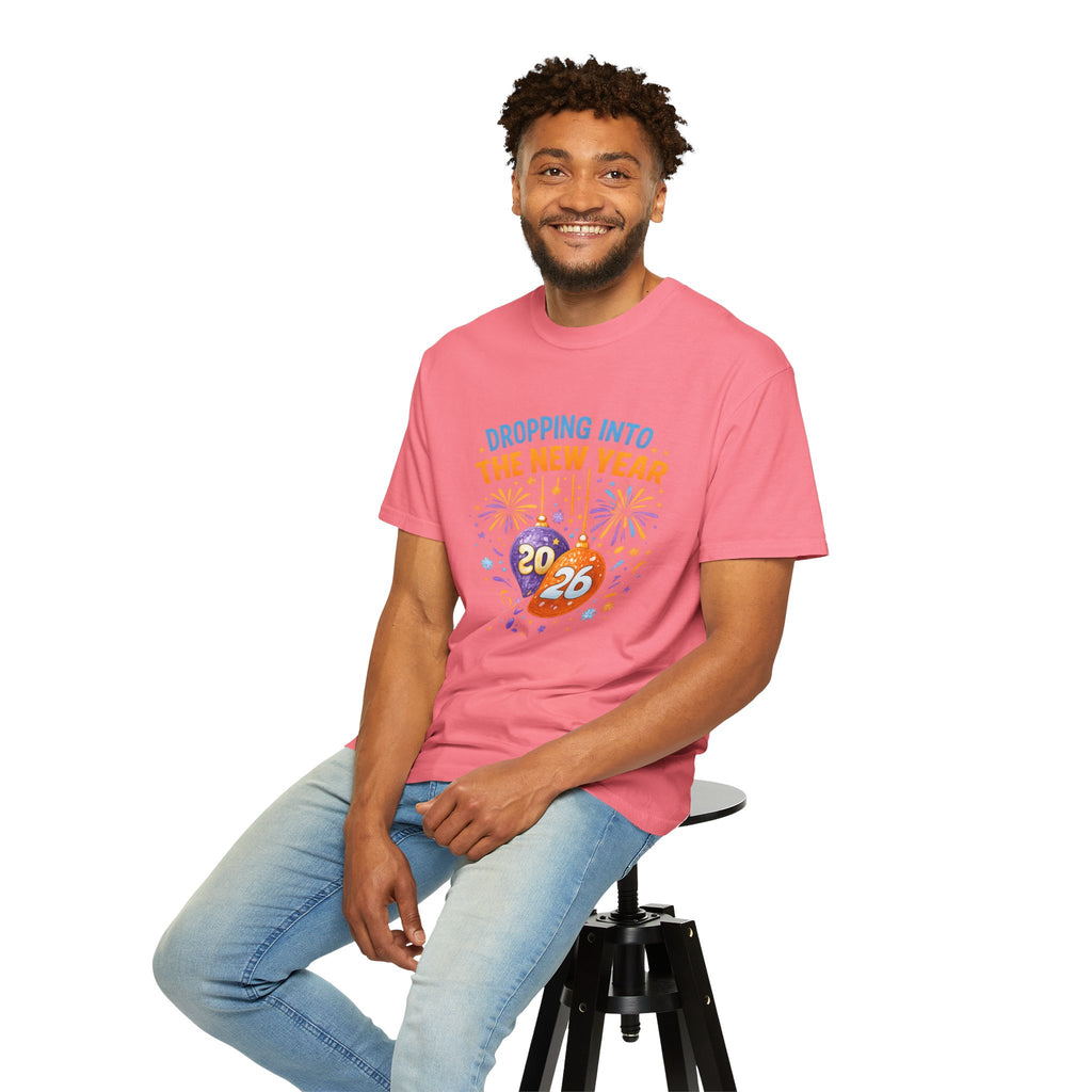 Dropping Into The New Year Shirt, Comfort Colors Unisex Tee, Matching Family New Years Shirts, Youth Toddler Baby Bodysuit