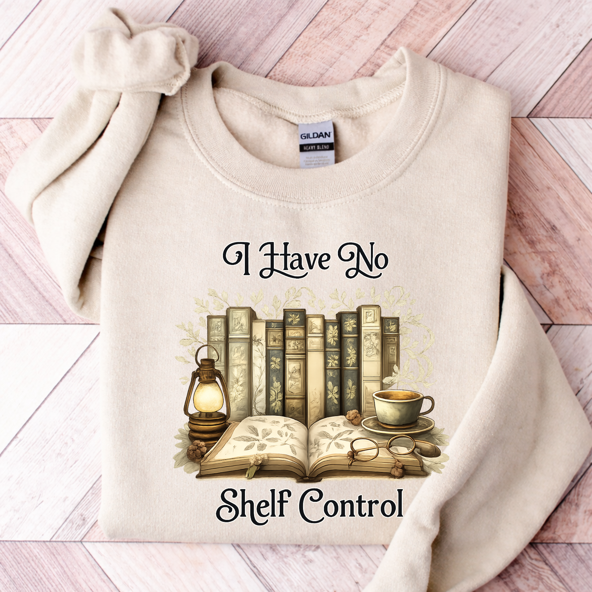 I Have No Shelf Control Sweatshirt, Book Lover Hoodie, Funny Bookworm Gift, Cozy Reader Sweater, Bibliophile Gift for Her Him