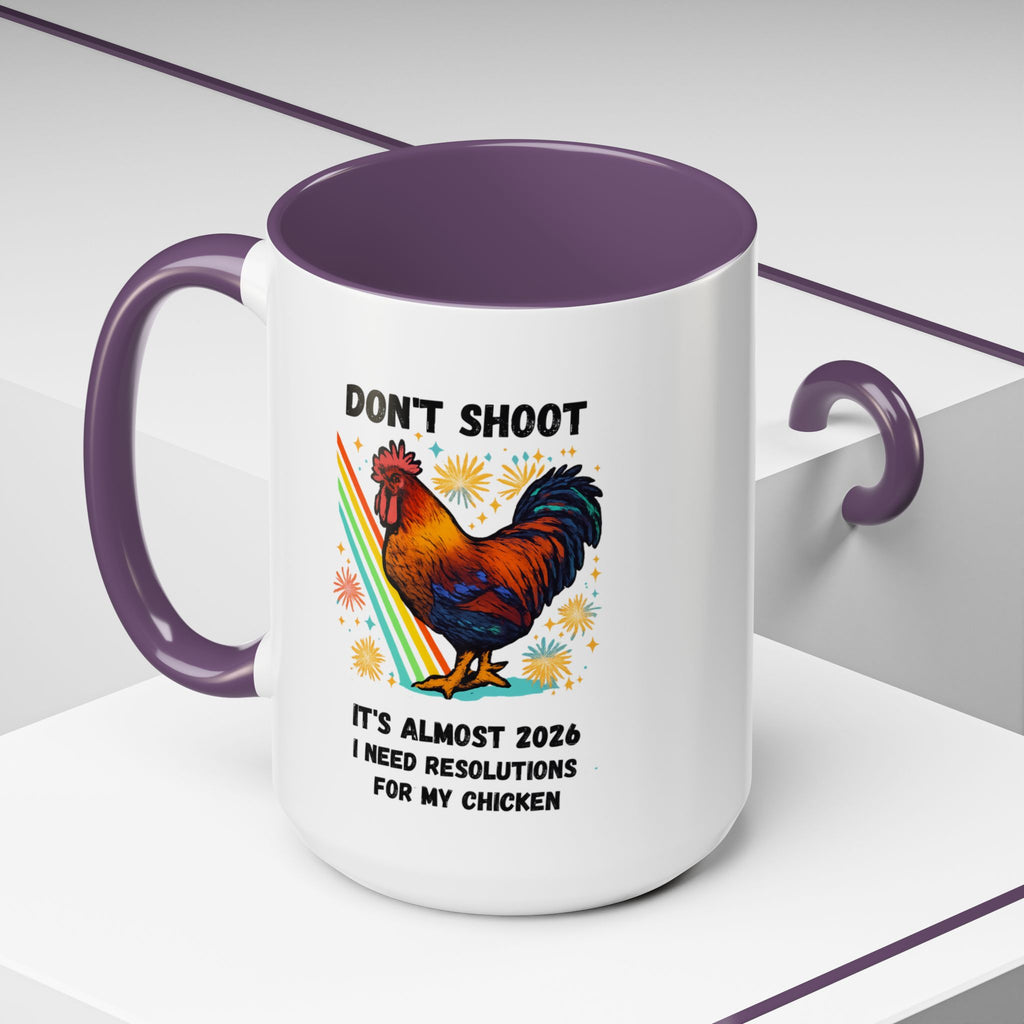 Dont Shoot 2026 Resolutions Mug, Funny Rooster Gamer Mug, Arc Raiders Inspired 11/15oz Coffee Mug, Gift for Brother