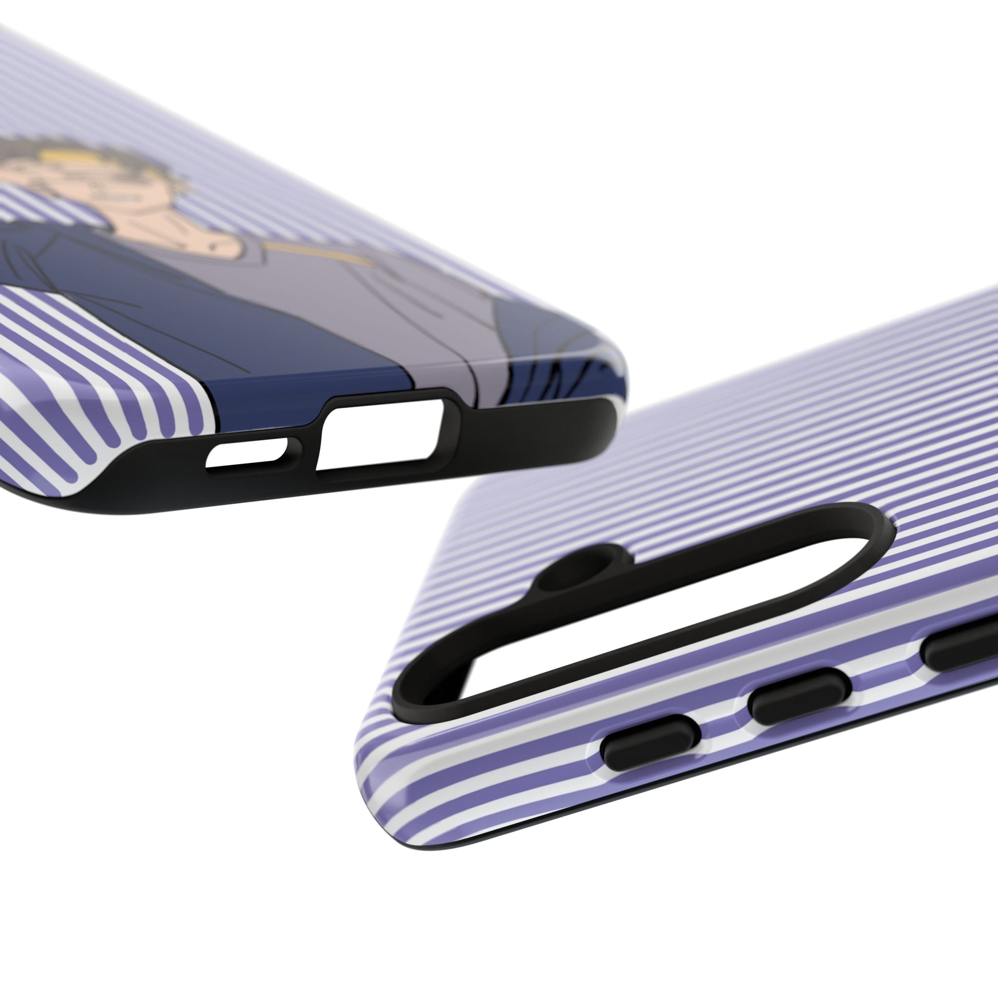 Casual Anime Guy Phone Case | Valentines Day Striped Lines phone case, Purple Stripe Iphone case - Iphone, Samsung and Pixel Mobile cases