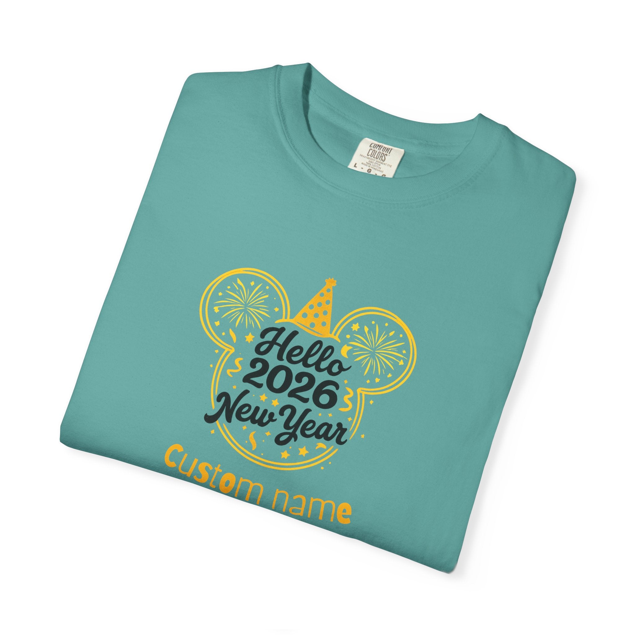Hello 2026 Mouse Ears Family Shirts, Personalized New Year Matching Tees, Custom Mommy Daddy Sister Brother Baby, Unisex Adult Youth Toddler