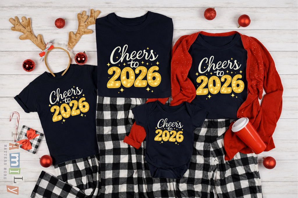 Cheers to 2026 Shirt, Happy New Year 2026 T Shirt, New Years Eve Party Tee, Holiday Xmas Party Top, New Year Gift Tee