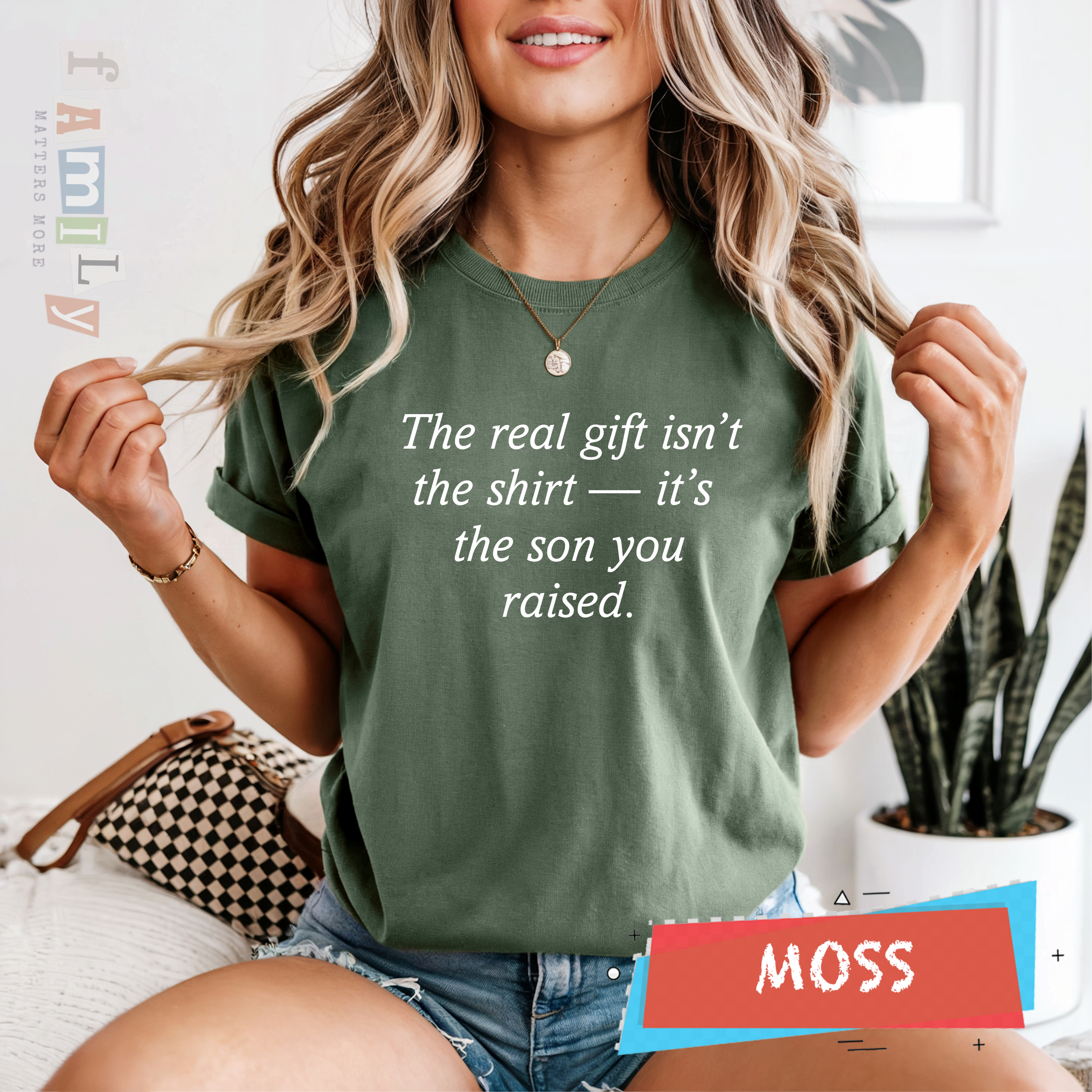 The Real Gift Isn’t The Shirt Tee, Gift From Son or Daughter to Mom & Dad, Funny Parent Appreciation Shirt, Birthday Gift