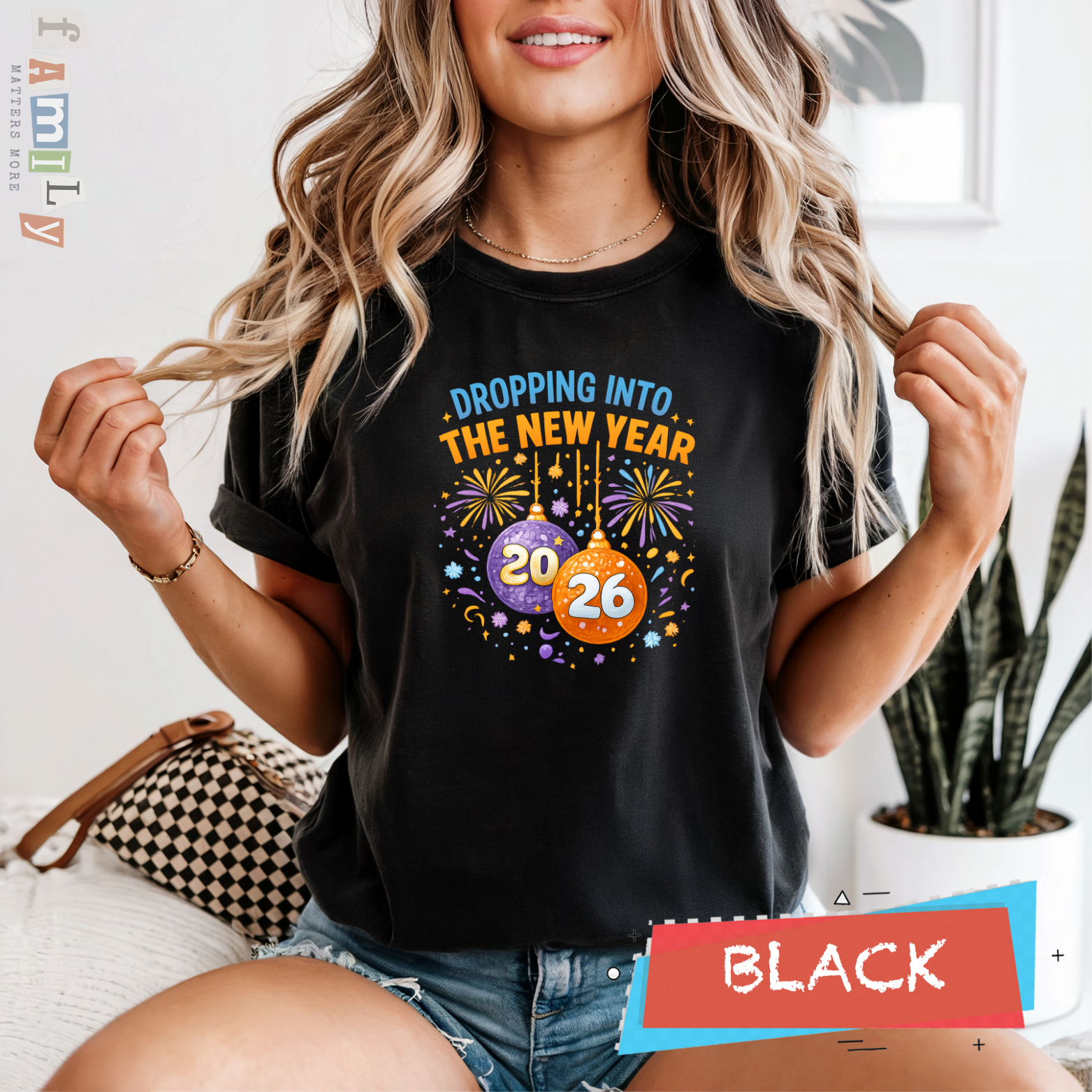 Dropping Into The New Year Shirt, Comfort Colors Unisex Tee, Matching Family New Years Shirts, Youth Toddler Baby Bodysuit