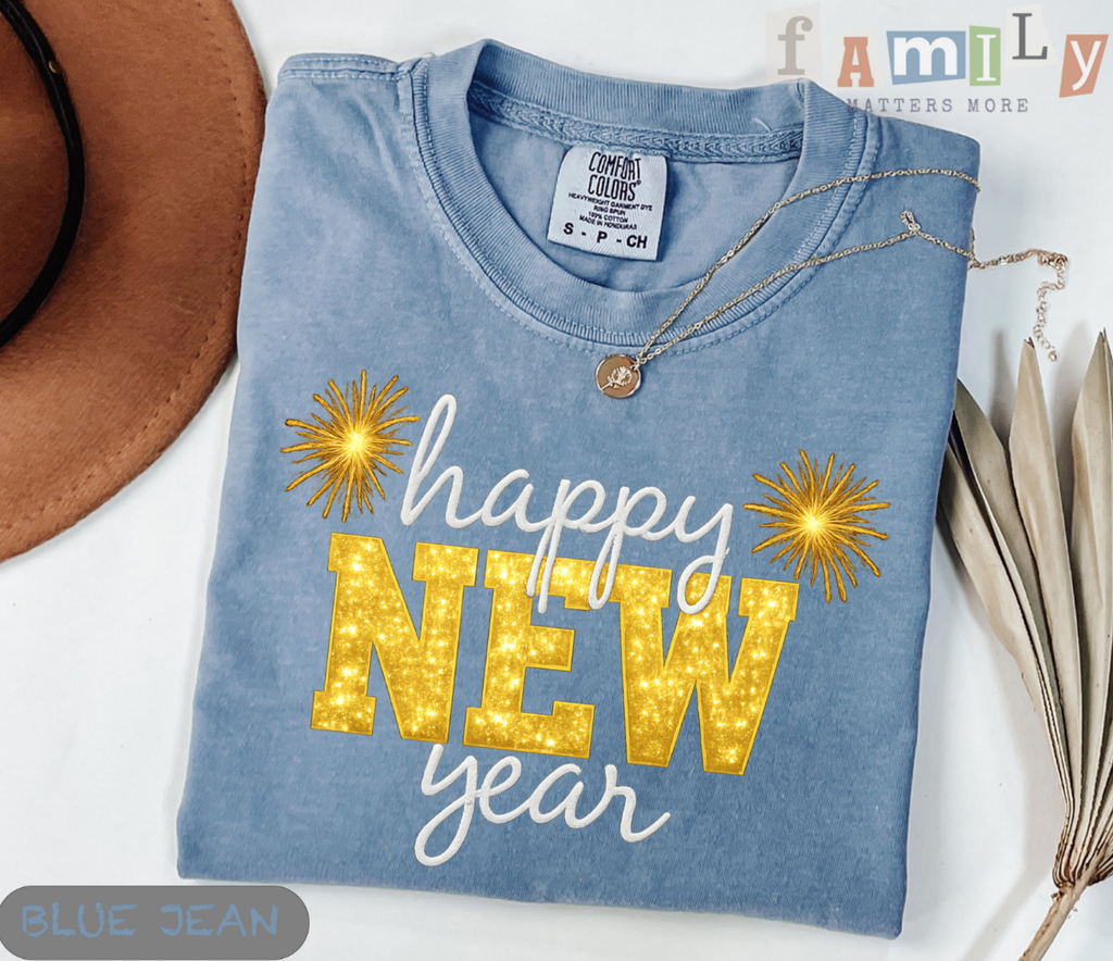 New Year 2026 Shirt, Happy New Year Fireworks Tee, New Years Crew Shirt, Matching Family NYE Party Outfit, Unisex