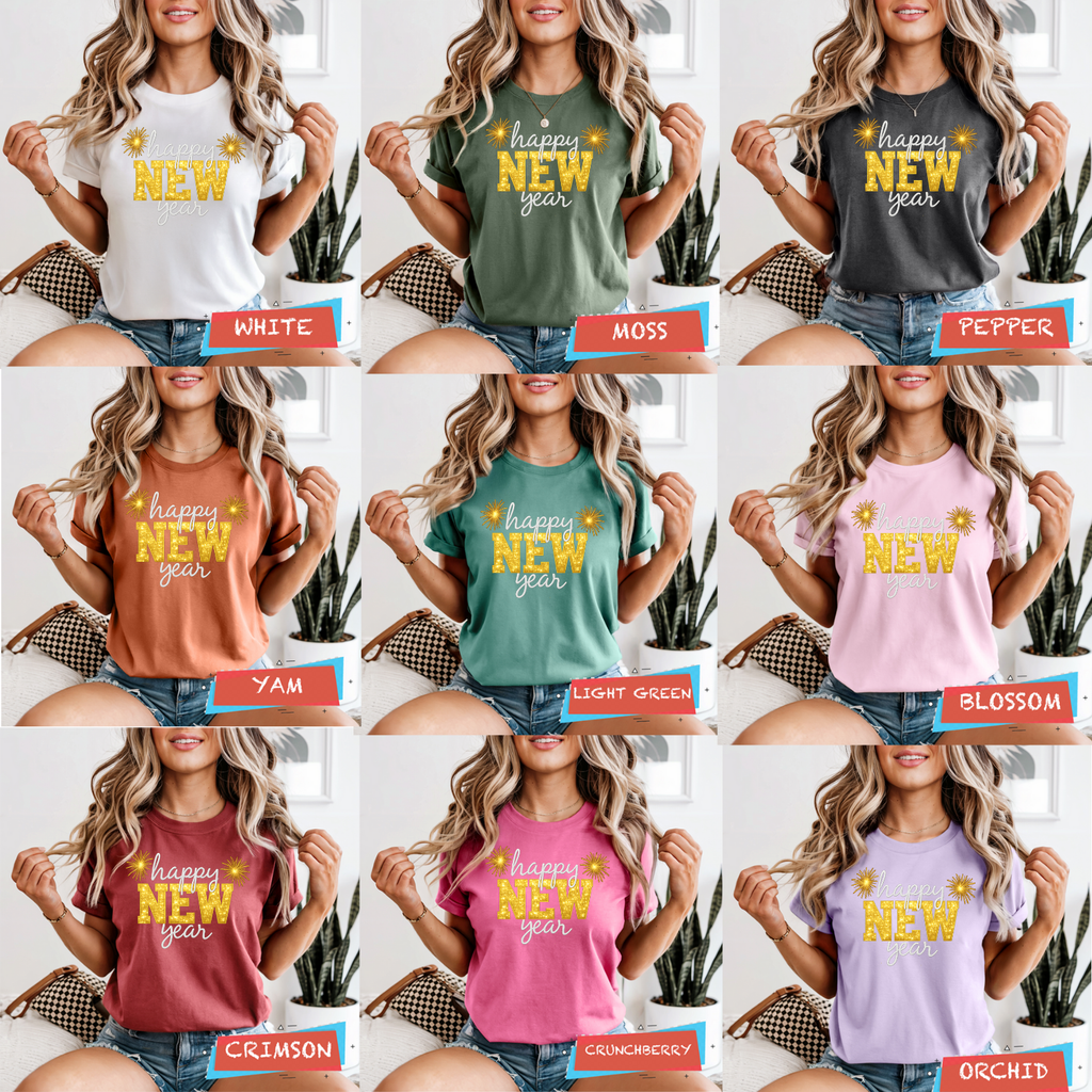 New Year 2026 Shirt, Happy New Year Fireworks Tee, New Years Crew Shirt, Matching Family NYE Party Outfit, Unisex