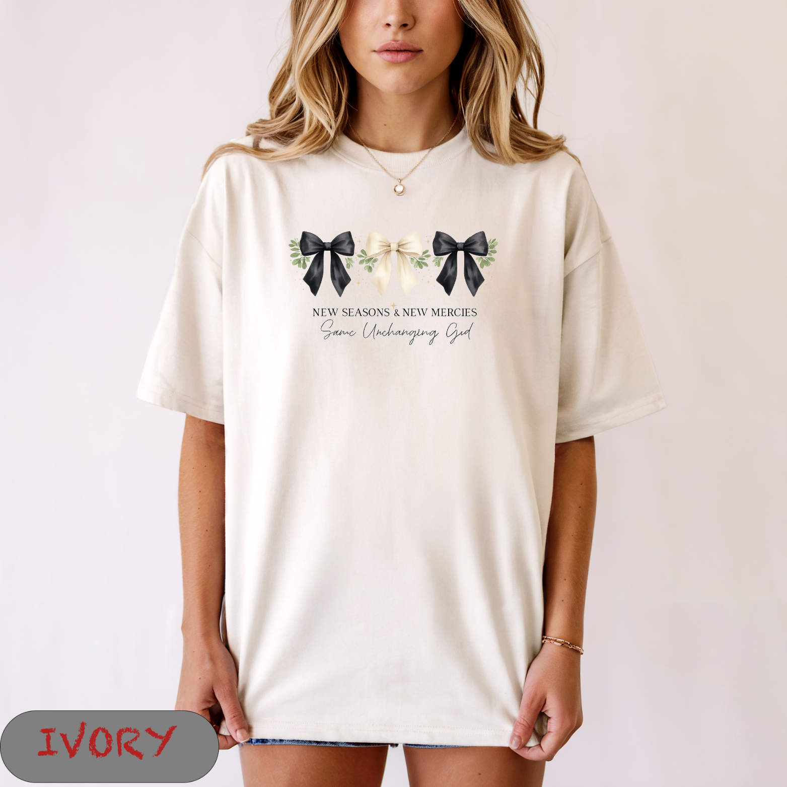 New Year & New Mercies Shirt, Same Unchanging God, Family Matching Comfort Colors 1717 Tee, Christian New Year Gift, Unisex Adult Youth