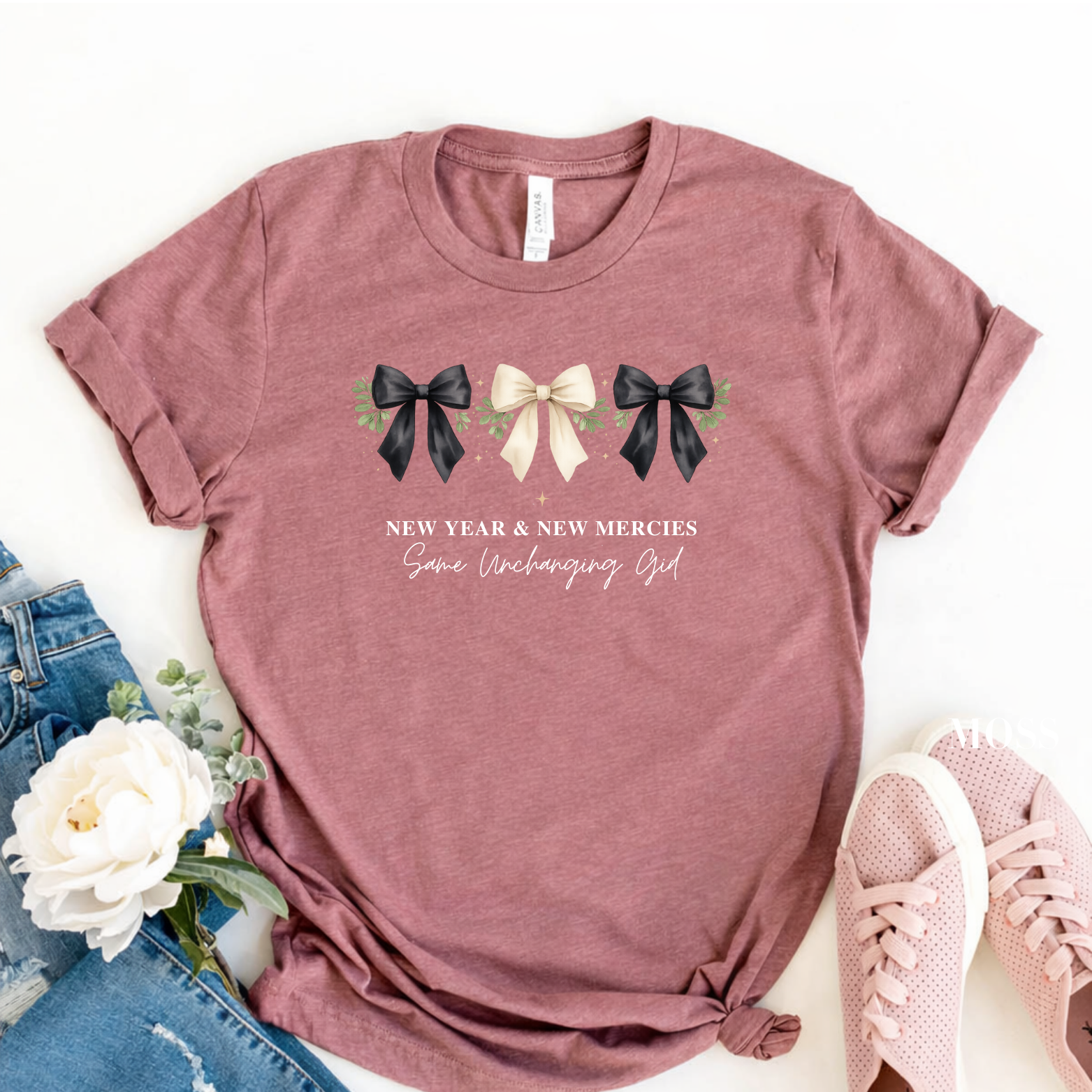 New Year & New Mercies Shirt, Same Unchanging God, Family Matching Comfort Colors 1717 Tee, Christian New Year Gift, Unisex Adult Youth