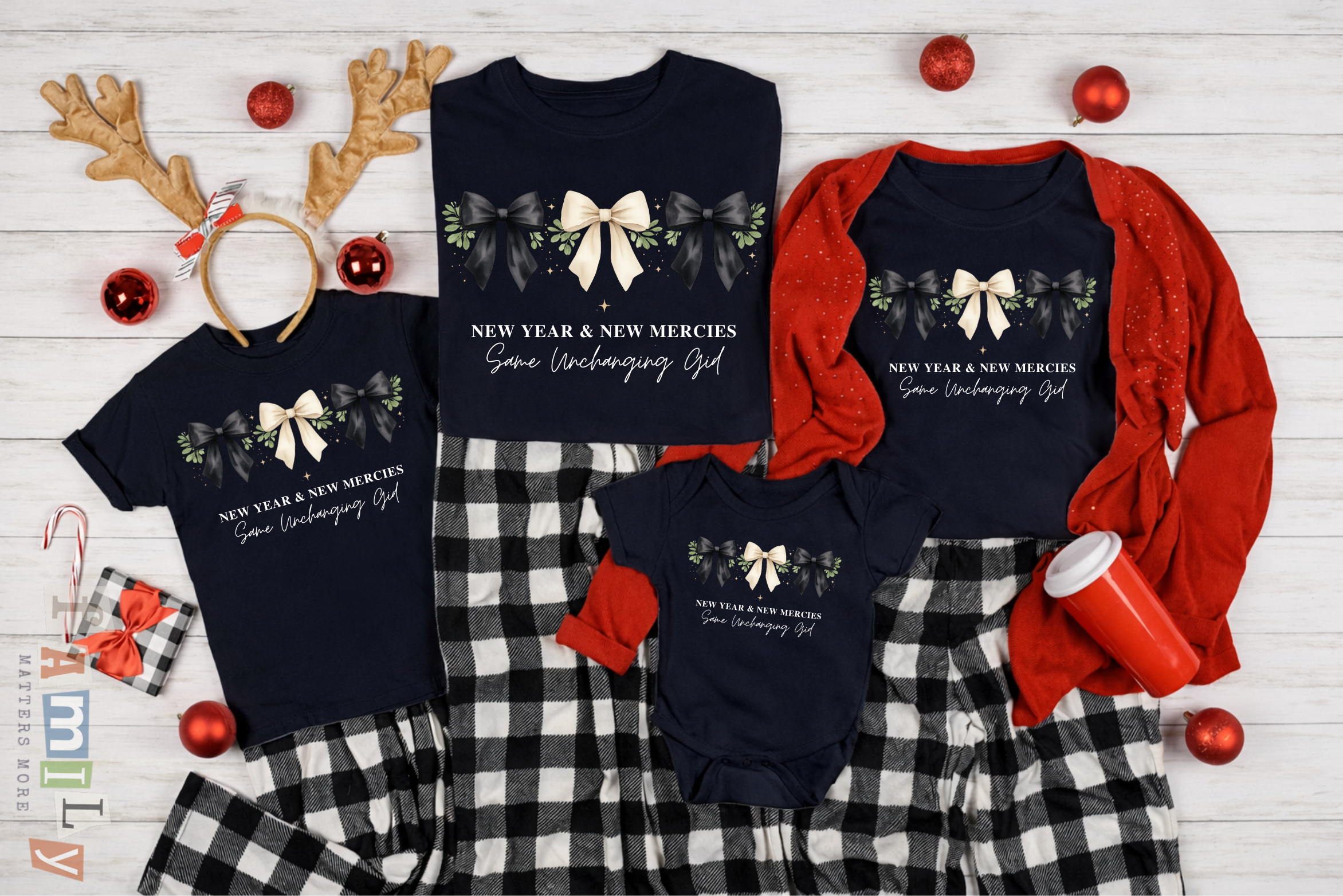 New Year & New Mercies Shirt, Same Unchanging God, Family Matching Comfort Colors 1717 Tee, Christian New Year Gift, Unisex Adult Youth