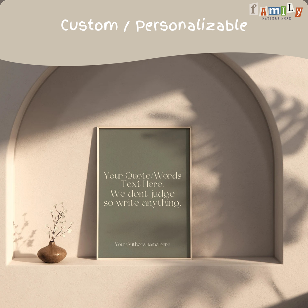 Custom Quote Print, Personalized Wall Art, Personalized Quote | Modern Poster for Wedding, Anniversary, Birthday or Home Decor, Frameless