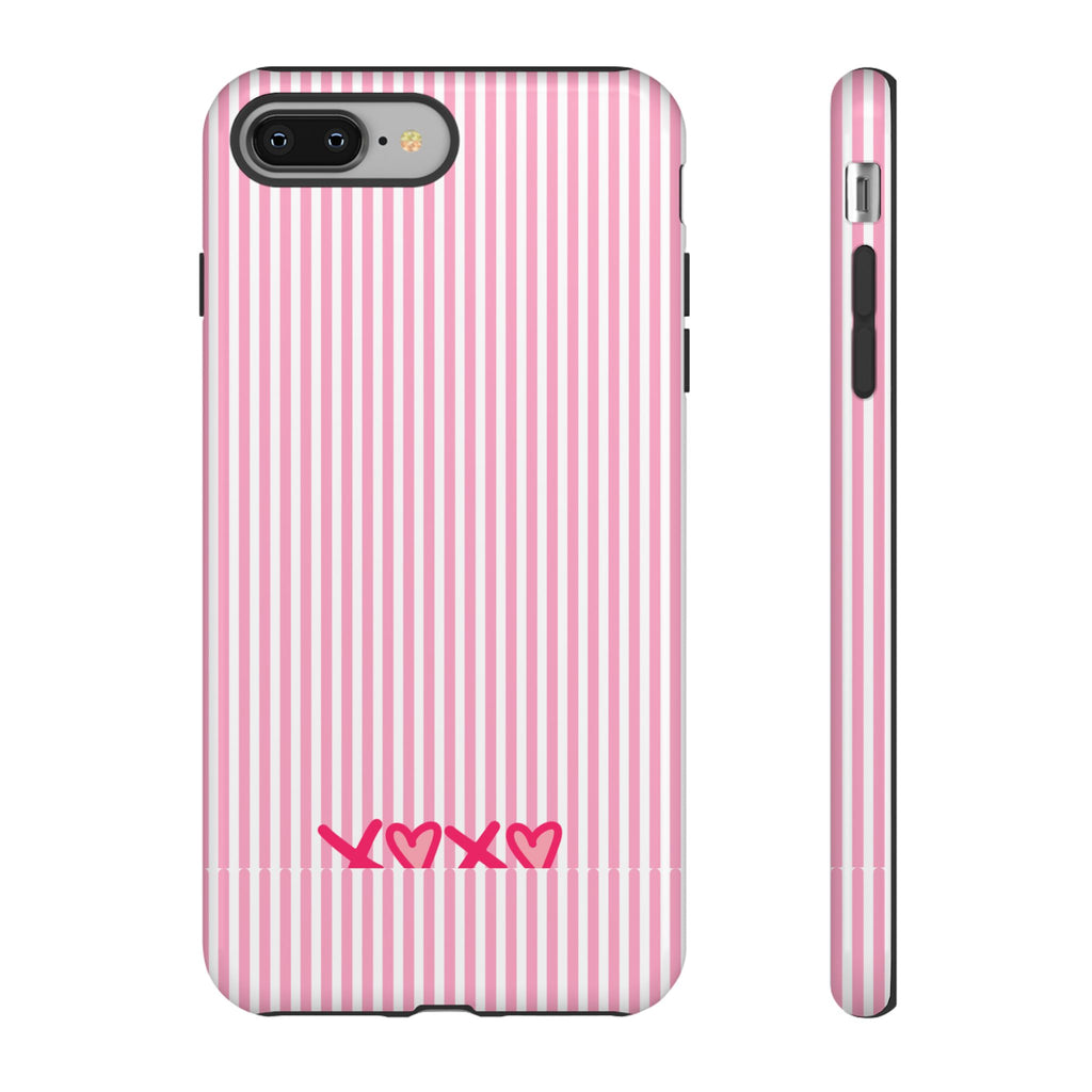Galentines Day Pink Striped Lines phone case, Pink Stripe Iphone case | Tough Cases - Iphone, Samsung and Pixel Mobile cases