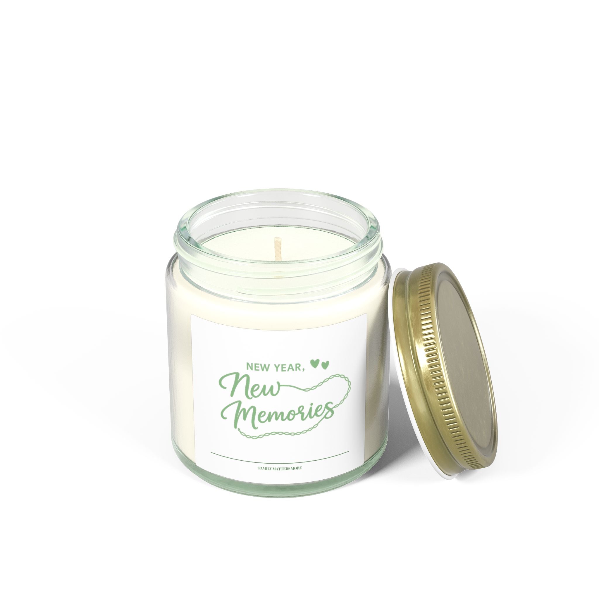 New Year New Memories Candle, Scented Soy Candle 4oz 9oz, New Years Eve Gift, Fresh Start Jar Candle, Holiday Decor