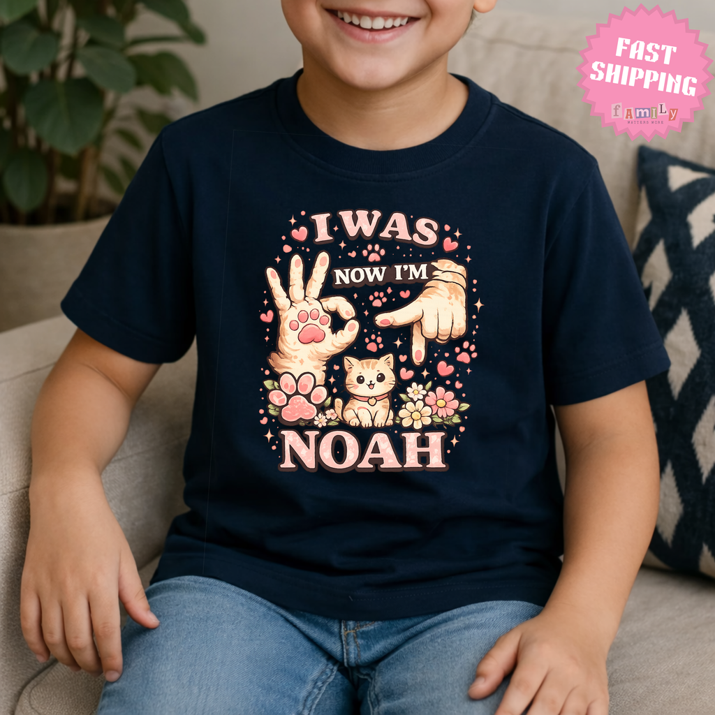 Custom I Was 6 Now I’m 7 Shirt, Retro 6 7 Birthday Shirt, 7th Birthday Boy Tee, Funny 7th B-Day Gift for Boy, Personalized Name Tee, 67 Tees