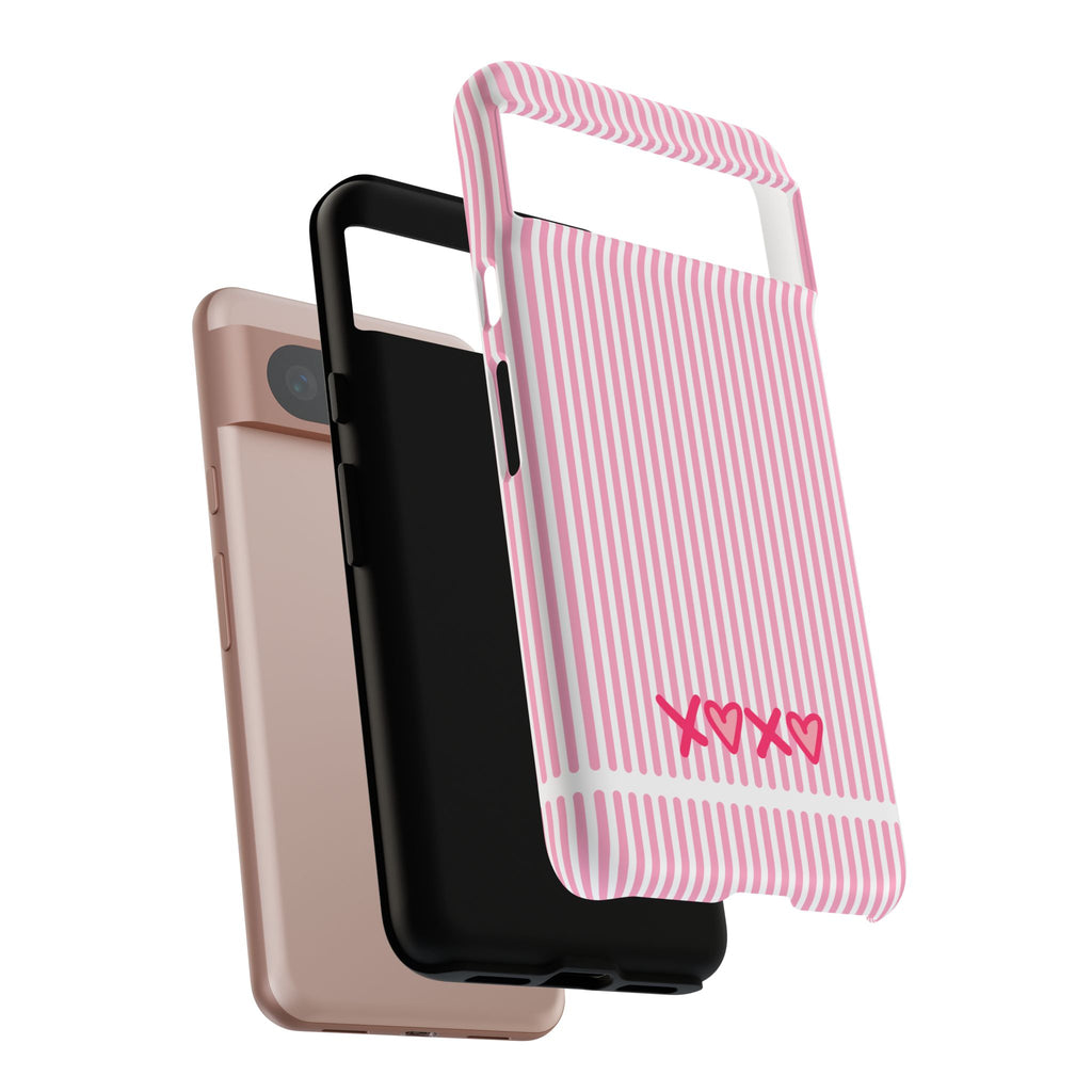 Galentines Day Pink Striped Lines phone case, Pink Stripe Iphone case | Tough Cases - Iphone, Samsung and Pixel Mobile cases