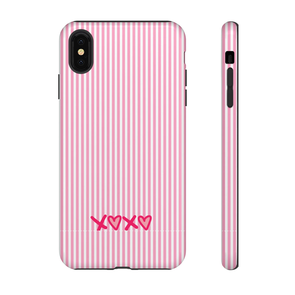 Galentines Day Pink Striped Lines phone case, Pink Stripe Iphone case | Tough Cases - Iphone, Samsung and Pixel Mobile cases
