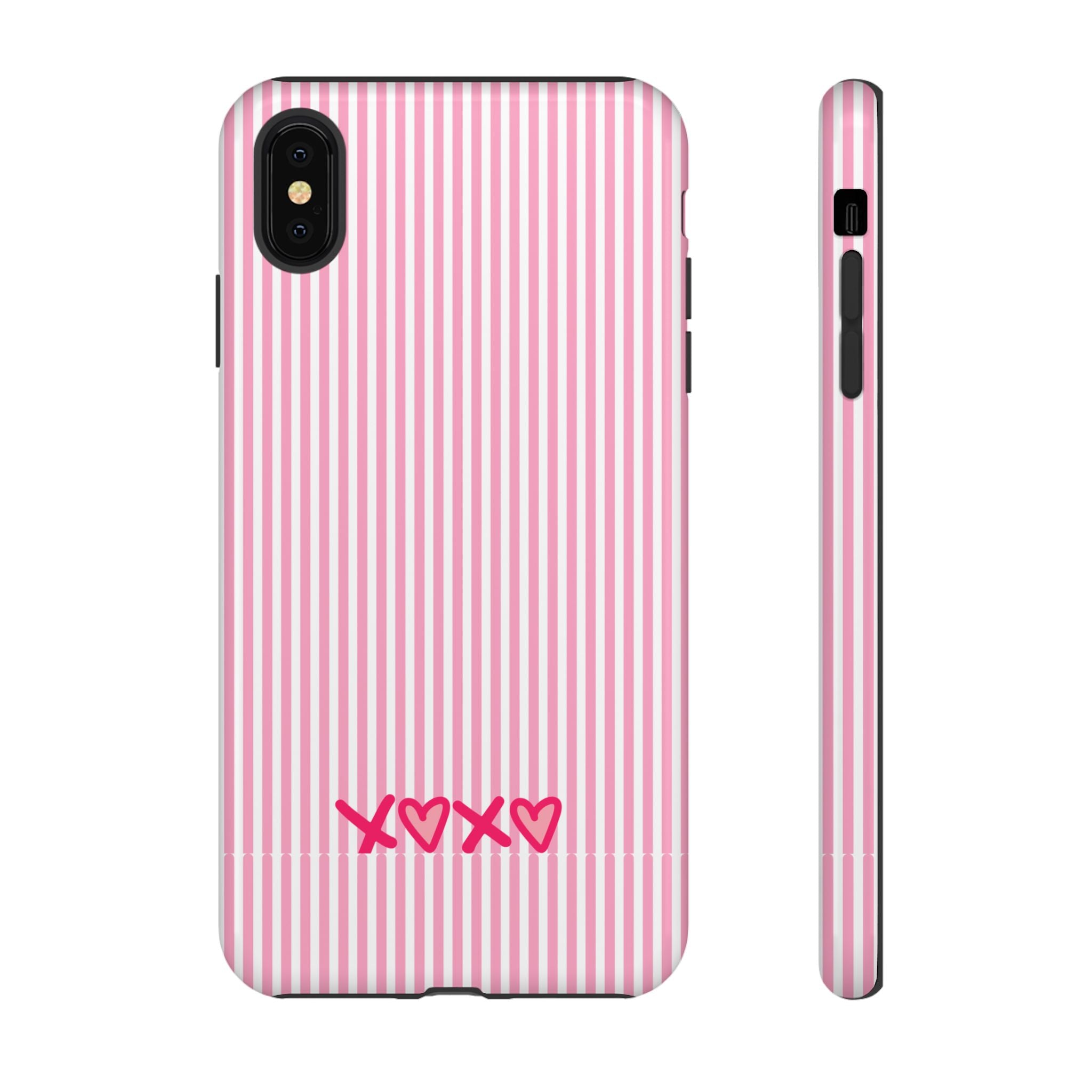 Galentines Day Pink Striped Lines phone case, Pink Stripe Iphone case | Tough Cases - Iphone, Samsung and Pixel Mobile cases