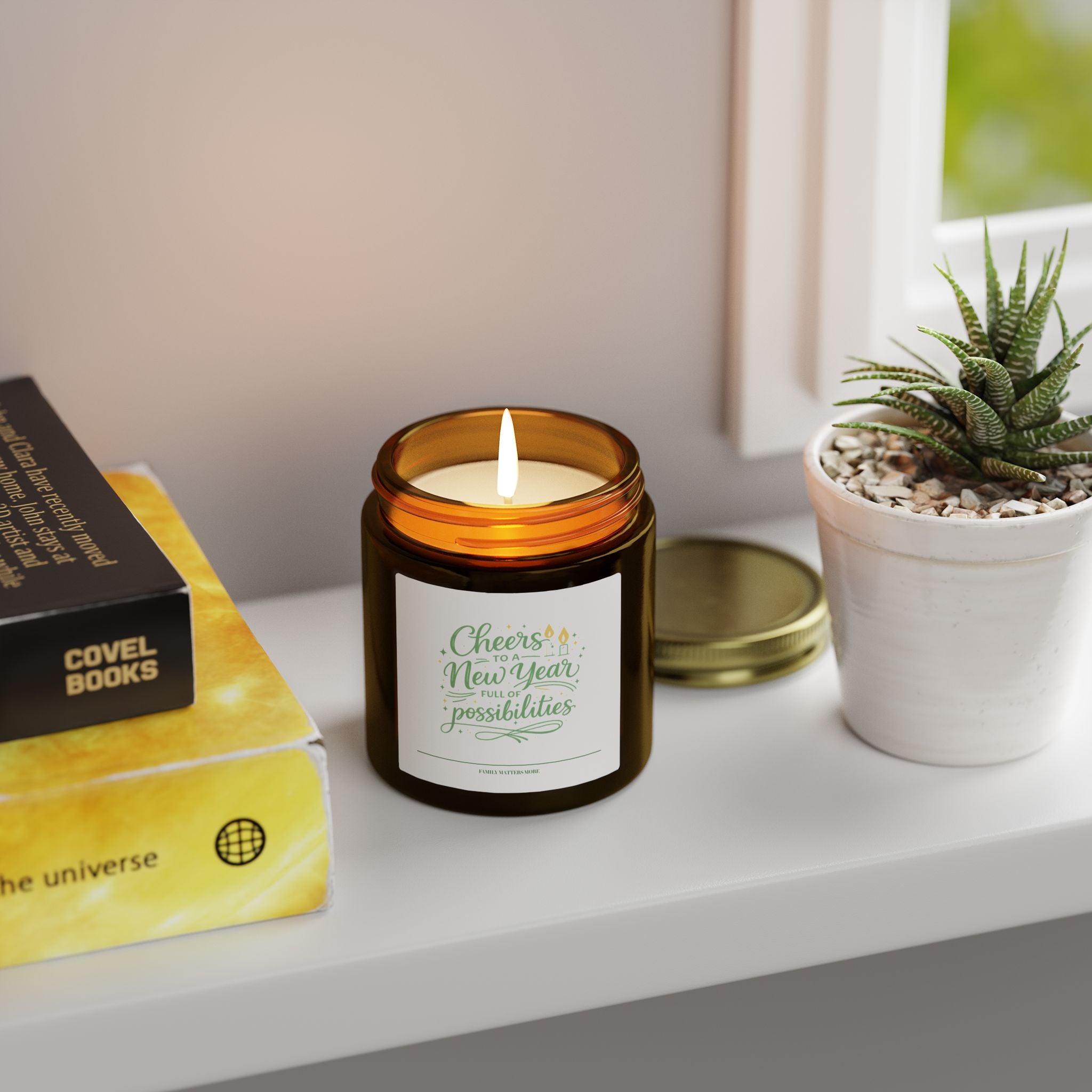 Cheers to a New Year Candle, Full of Possibilities, Scented Soy 4oz 9oz, New Years Eve Gift, Jar Candle