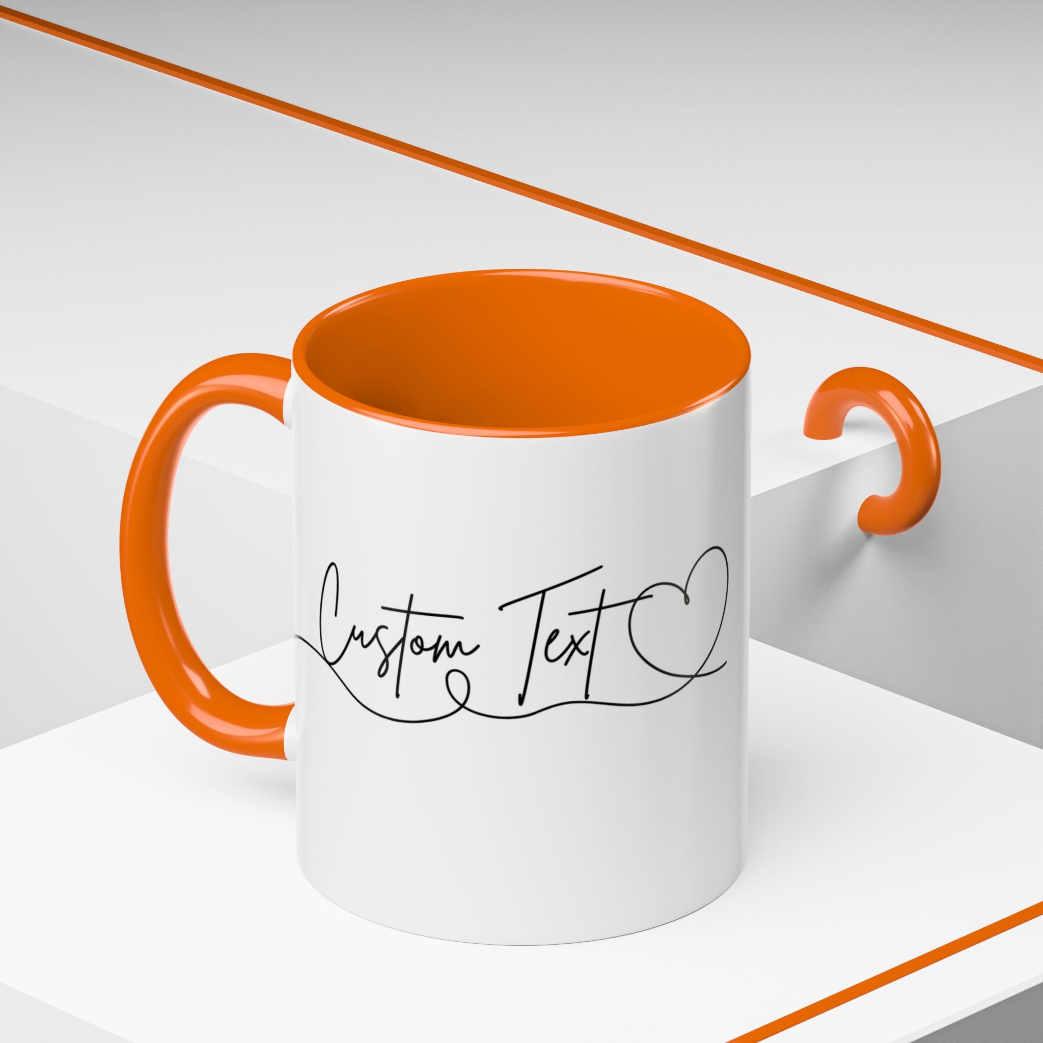Personalized Name Mug, Custom Name Coffee Mug, Heart Name Mug, 11oz 15oz Ceramic Cup, Birthday Gift for Her Him