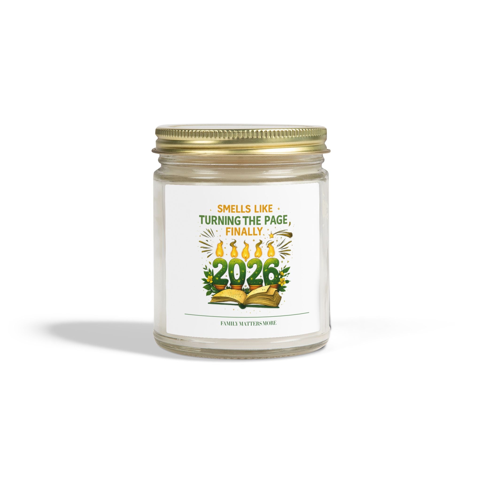 Smells Like Turning The Page Finally Candle, Funny 2026 New Year Soy Candle 4oz 9oz, Book Lover Gift, Scented Jar