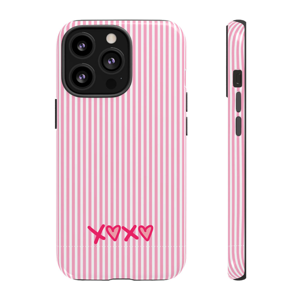 Galentines Day Pink Striped Lines phone case, Pink Stripe Iphone case | Tough Cases - Iphone, Samsung and Pixel Mobile cases