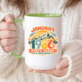 40th Birthday Retro Coffee Mug, Born In 1986 Customized Birthday Gift, 40 Years Party Gift for Her And Him, Forty 40s Bday Tea Cup