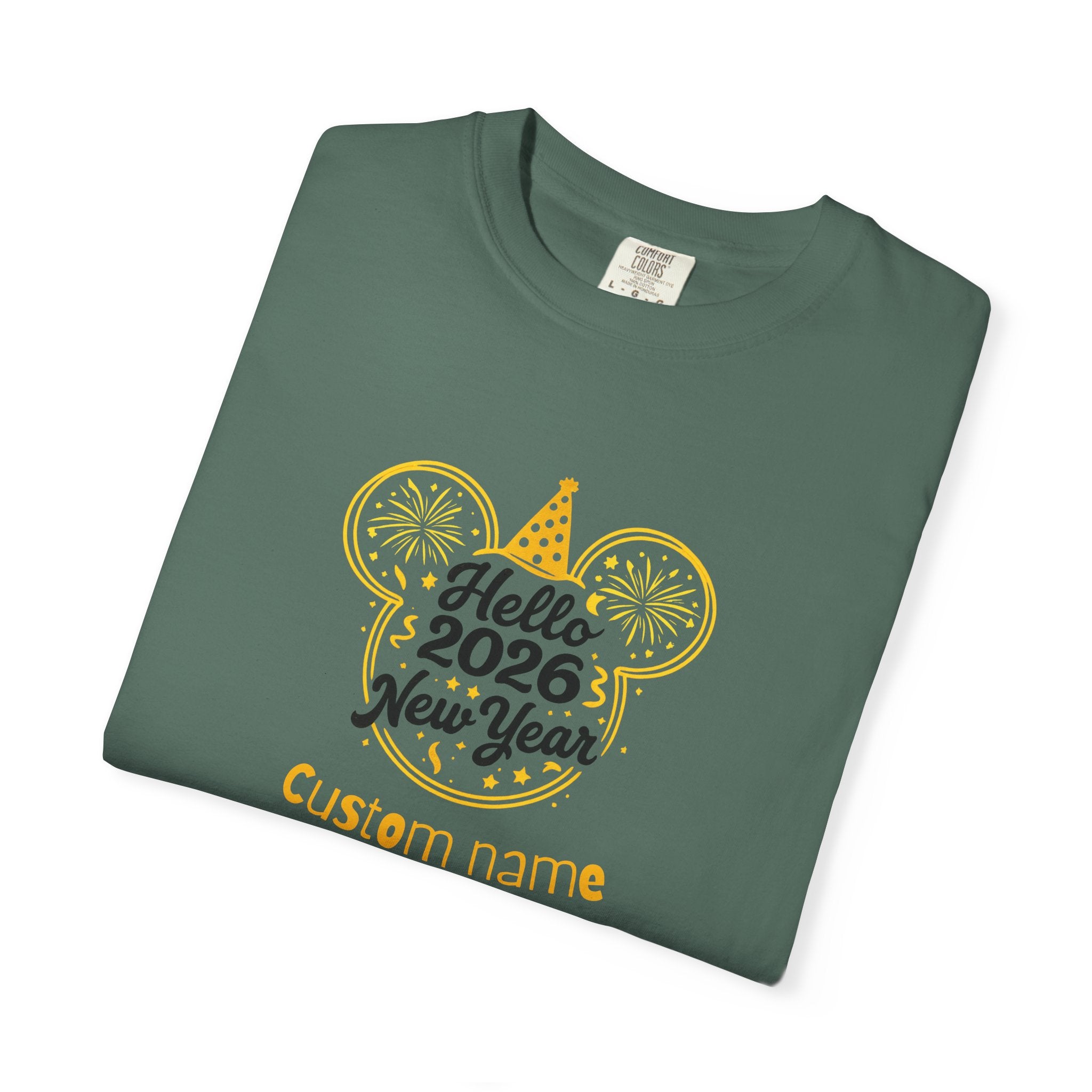 Hello 2026 Mouse Ears Family Shirts, Personalized New Year Matching Tees, Custom Mommy Daddy Sister Brother Baby, Unisex Adult Youth Toddler