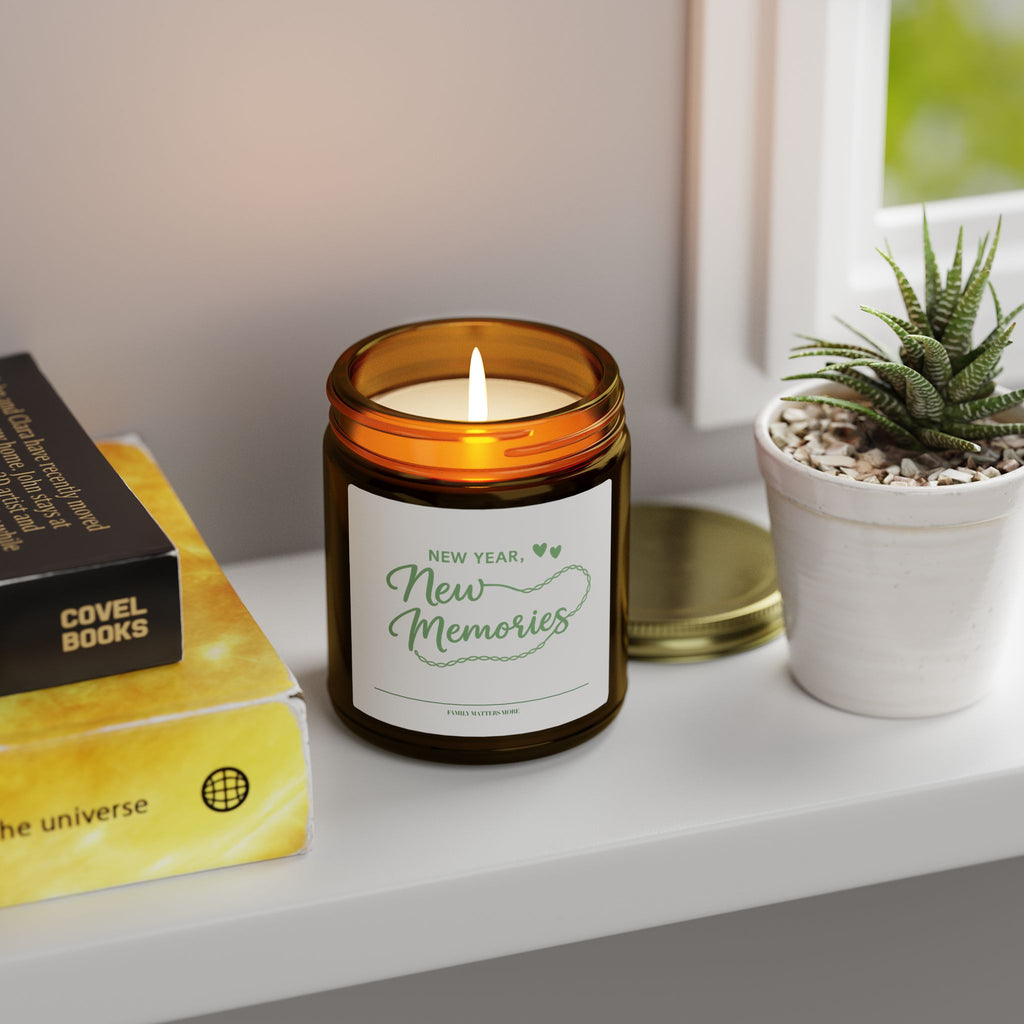 New Year New Memories Candle, Scented Soy Candle 4oz 9oz, New Years Eve Gift, Fresh Start Jar Candle, Holiday Decor