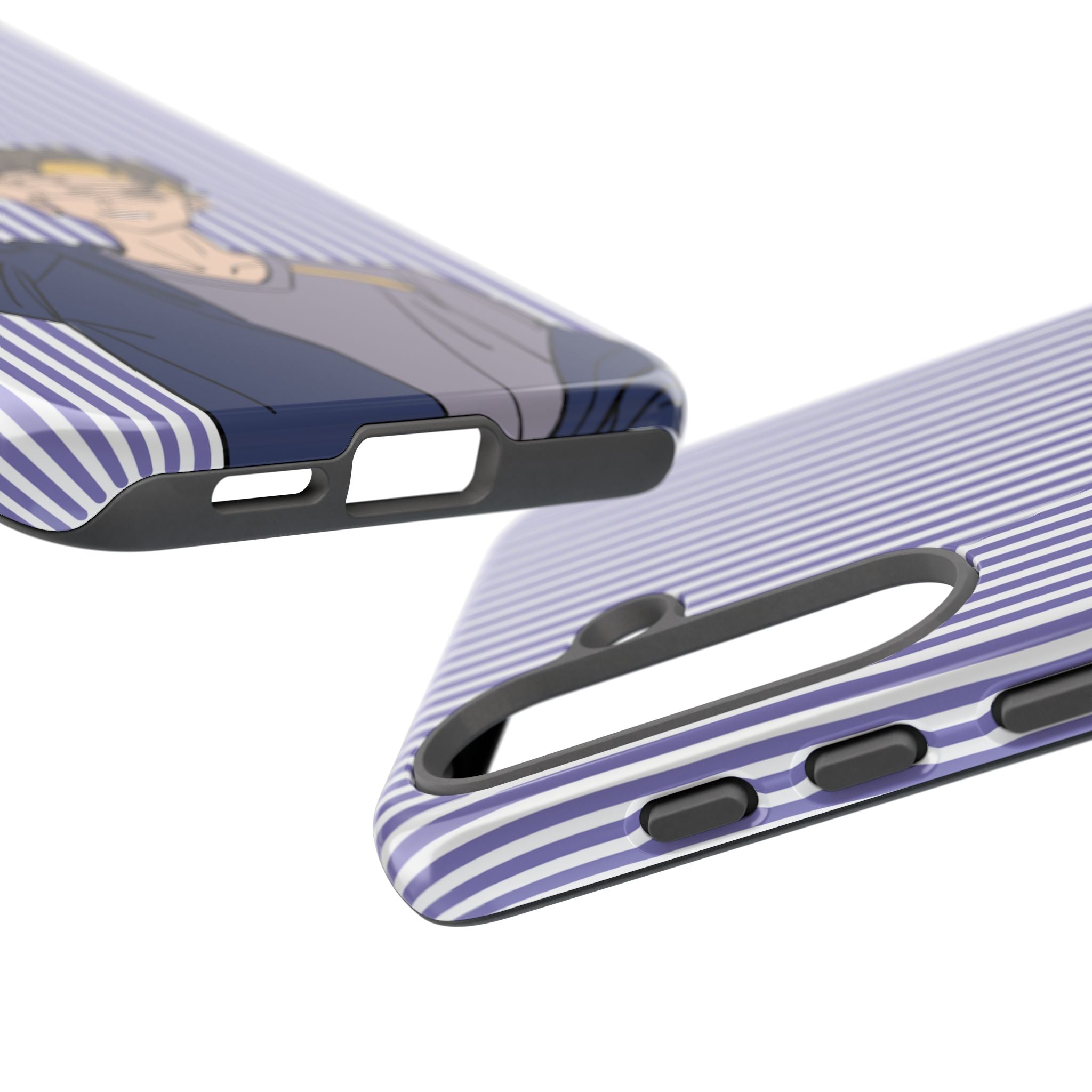 Casual Anime Guy Phone Case | Valentines Day Striped Lines phone case, Purple Stripe Iphone case - Iphone, Samsung and Pixel Mobile cases