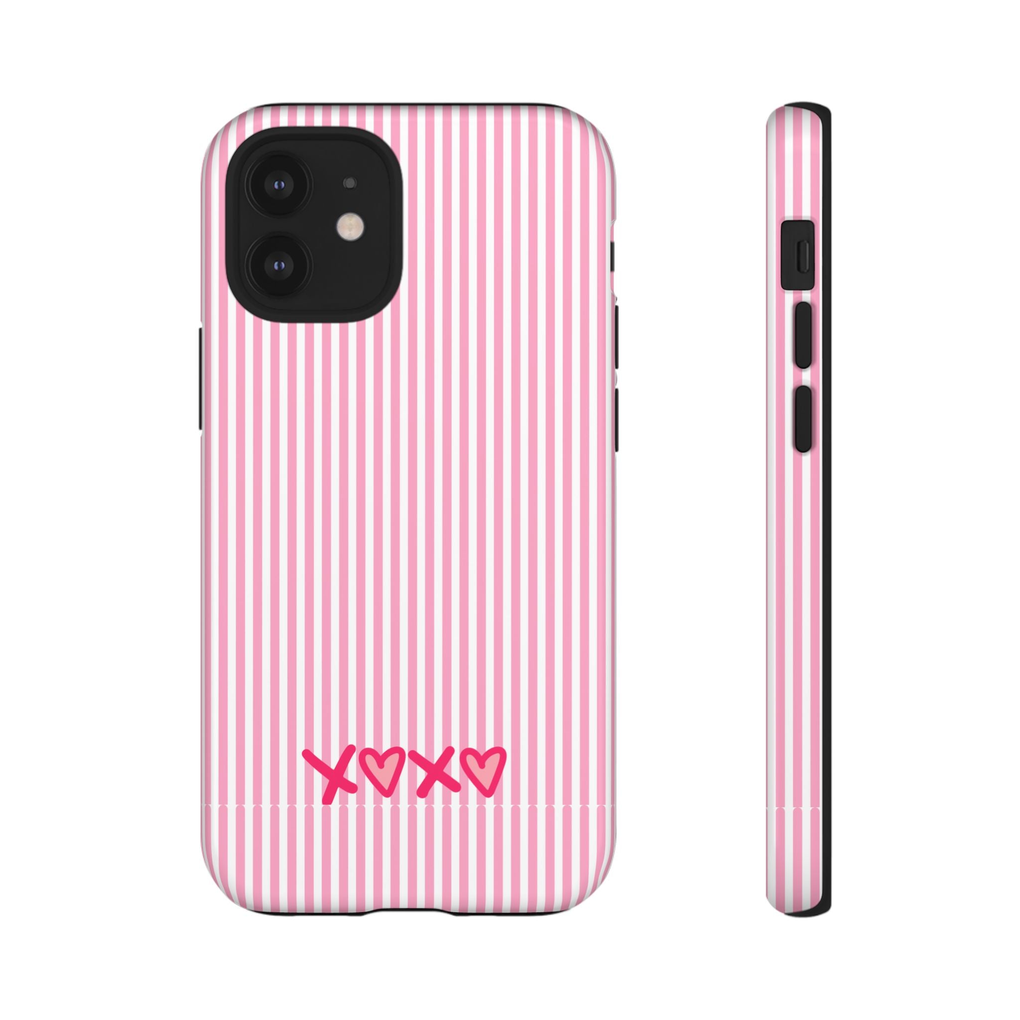 Galentines Day Pink Striped Lines phone case, Pink Stripe Iphone case | Tough Cases - Iphone, Samsung and Pixel Mobile cases
