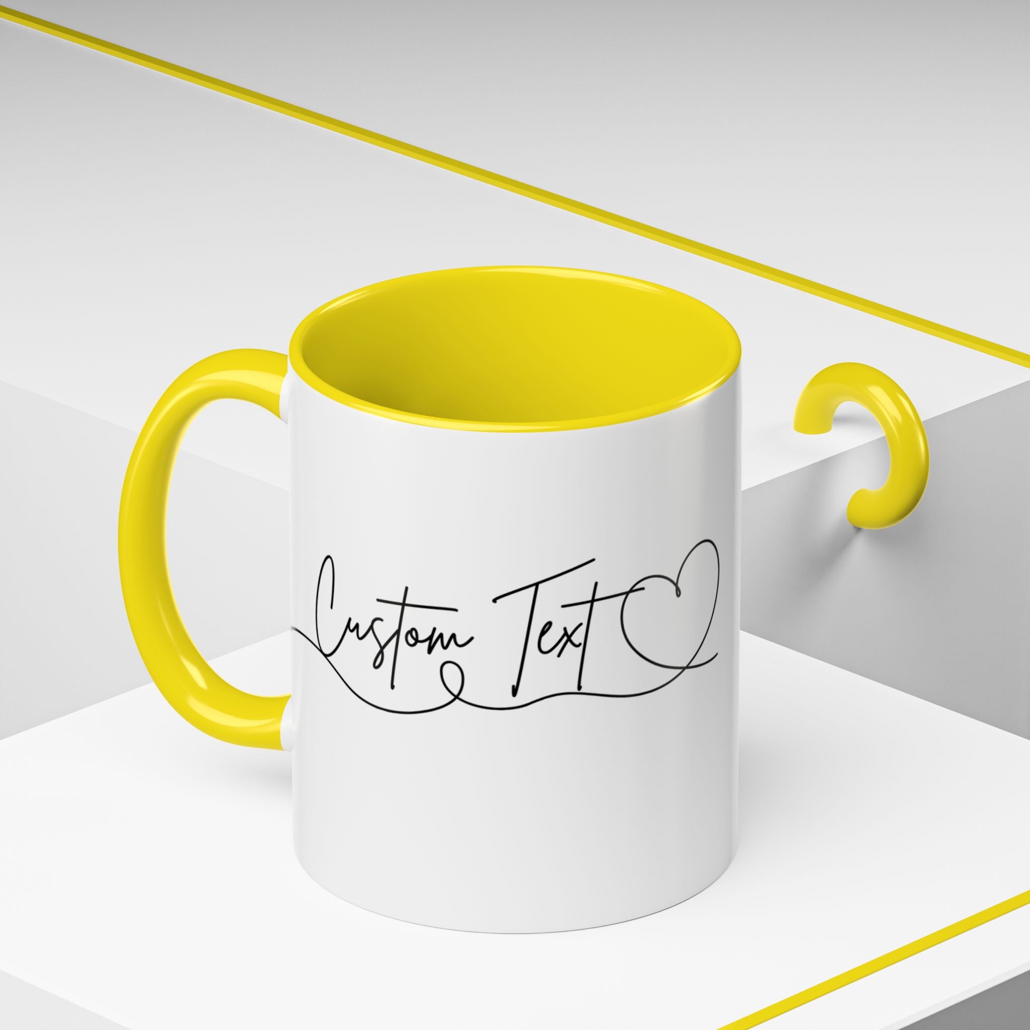 Personalized Name Mug, Custom Name Coffee Mug, Heart Name Mug, 11oz 15oz Ceramic Cup, Birthday Gift for Her Him