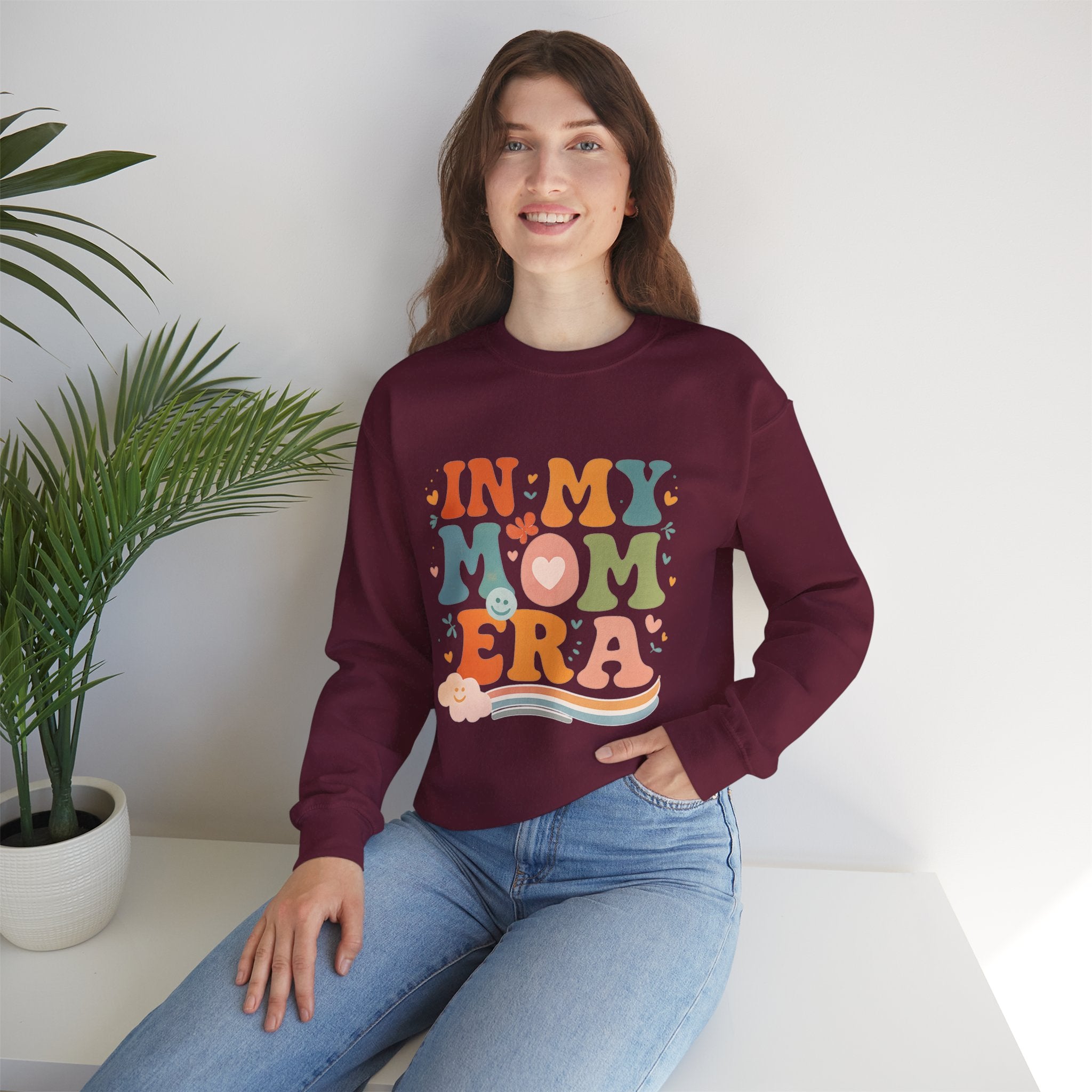 In My Mom Era Sweatshirt, Mama Era Crewneck, Colorful Retro Mom Sweater, New Mom Gift, Mothers Day, Mom Birthday