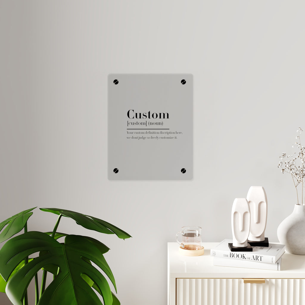 Custom Quote Definition Acrylic Wall Art Panel | Personalizable Quote Definition Acrylic Wall Art, Cutsom qoutation wall art hanging panel